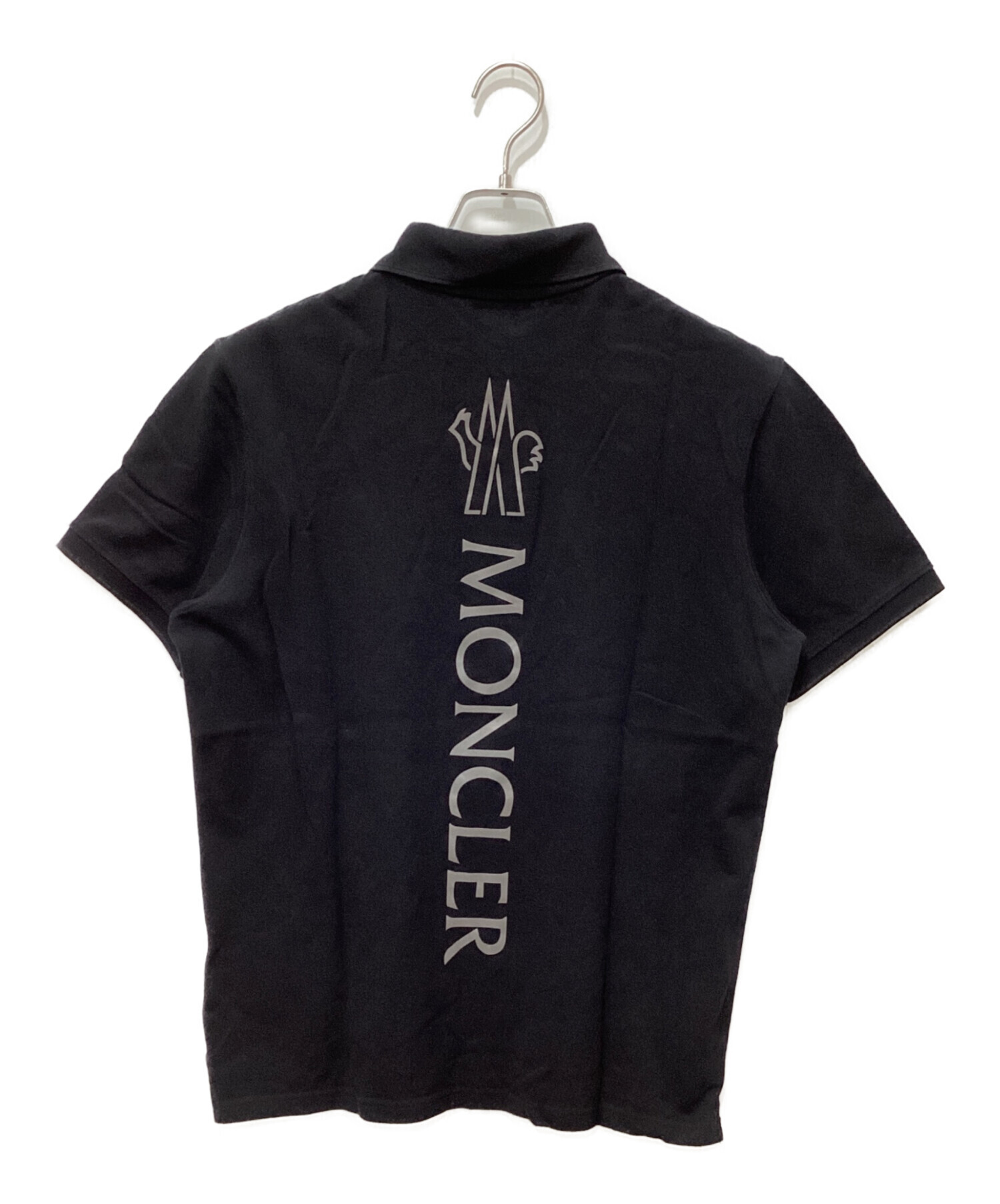 MONCLER ポロシャツ Mサイズ 中古・古着通販】MONCLER (モンクレール) ポロシャツ ブラック サイズ