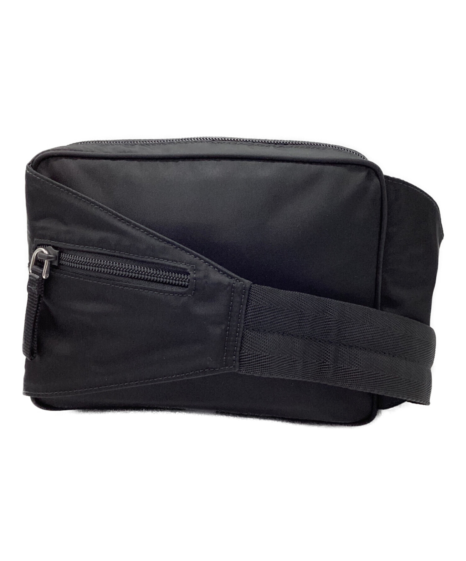 中古・古着通販】PRADA (プラダ) ナイロンウエストバッグ ブラック
