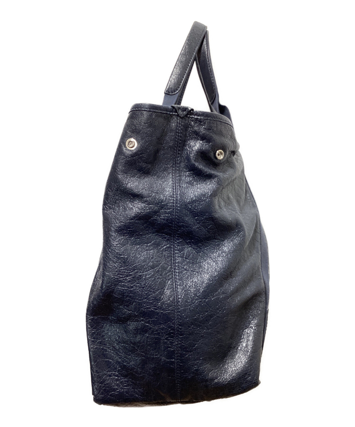 中古・古着通販】BALENCIAGA (バレンシアガ) ネイビーカバスM/レザー