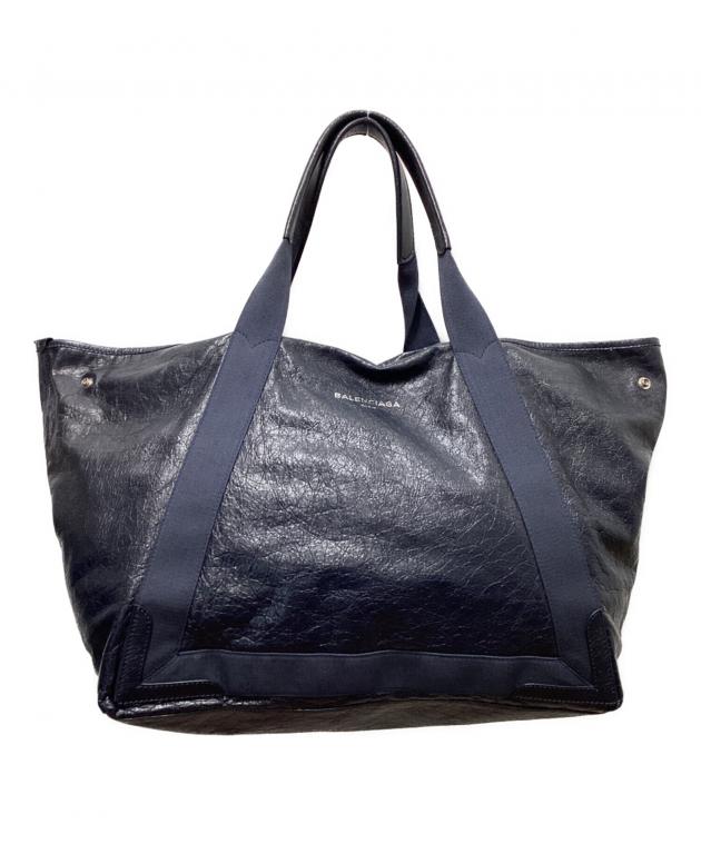 中古・古着通販】BALENCIAGA (バレンシアガ) ネイビーカバスM/レザー