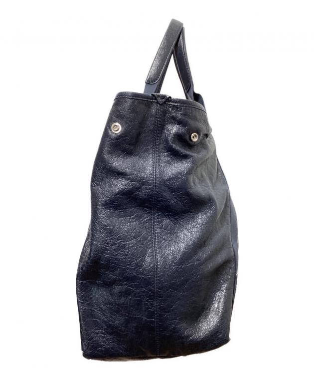 中古・古着通販】BALENCIAGA (バレンシアガ) ネイビーカバスM/レザー