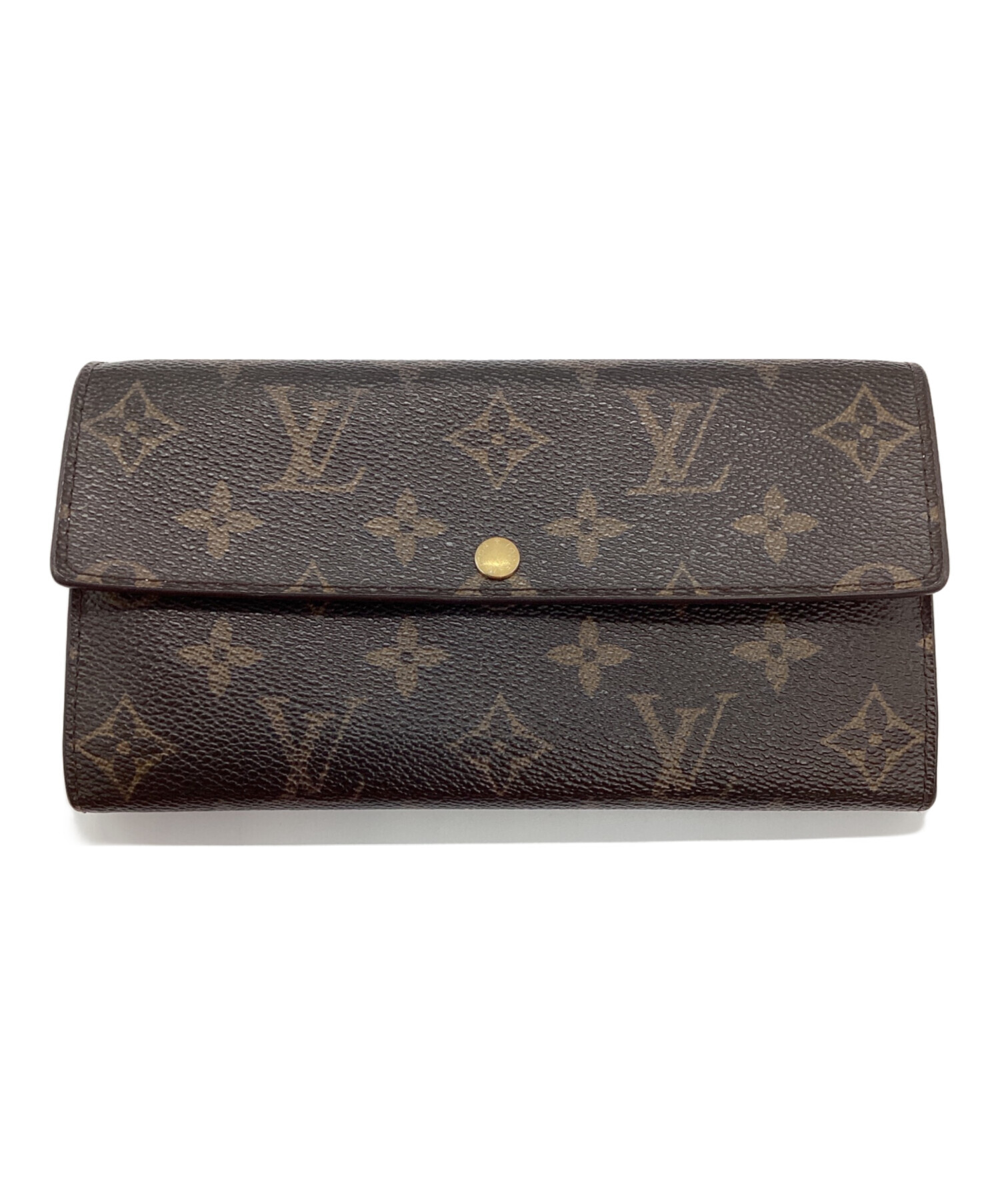 Louis Vuitton 長財布 ブラウン 中古・古着通販】LOUIS VUITTON (ルイ ヴィトン) 長財布 ブラウン