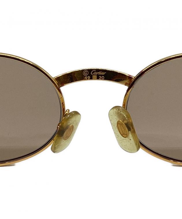 中古・古着通販】Cartier (カルティエ) ウッドテンプルサングラス