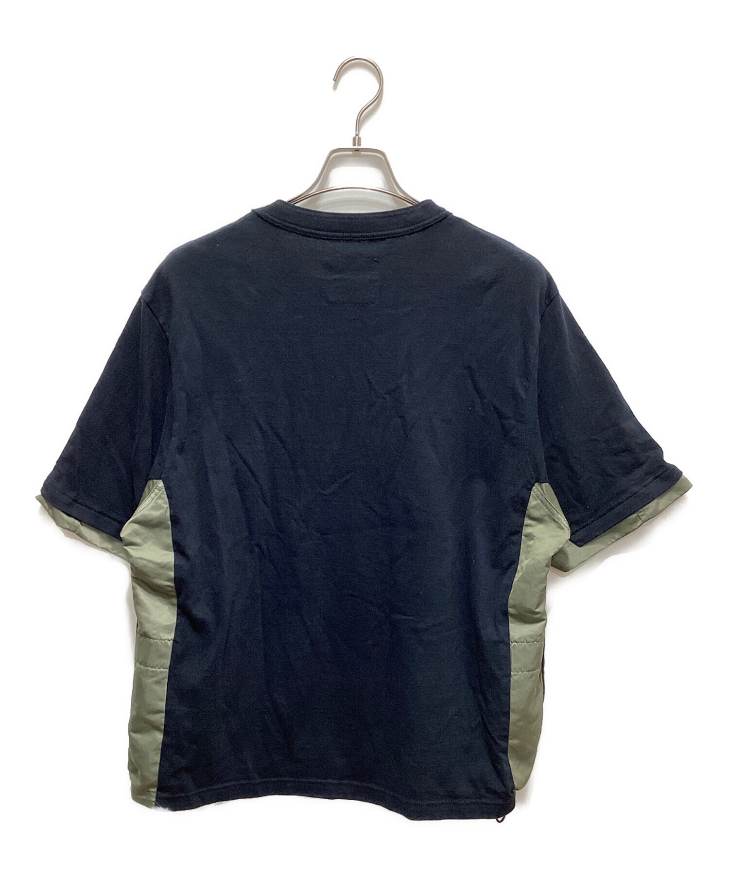 【希少】サカイ 22SS Nylon Twill Mix T-Shirt 中古・古着通販】sacai (サカイ) Nylon Twill Mix T-Shirt ネイビー