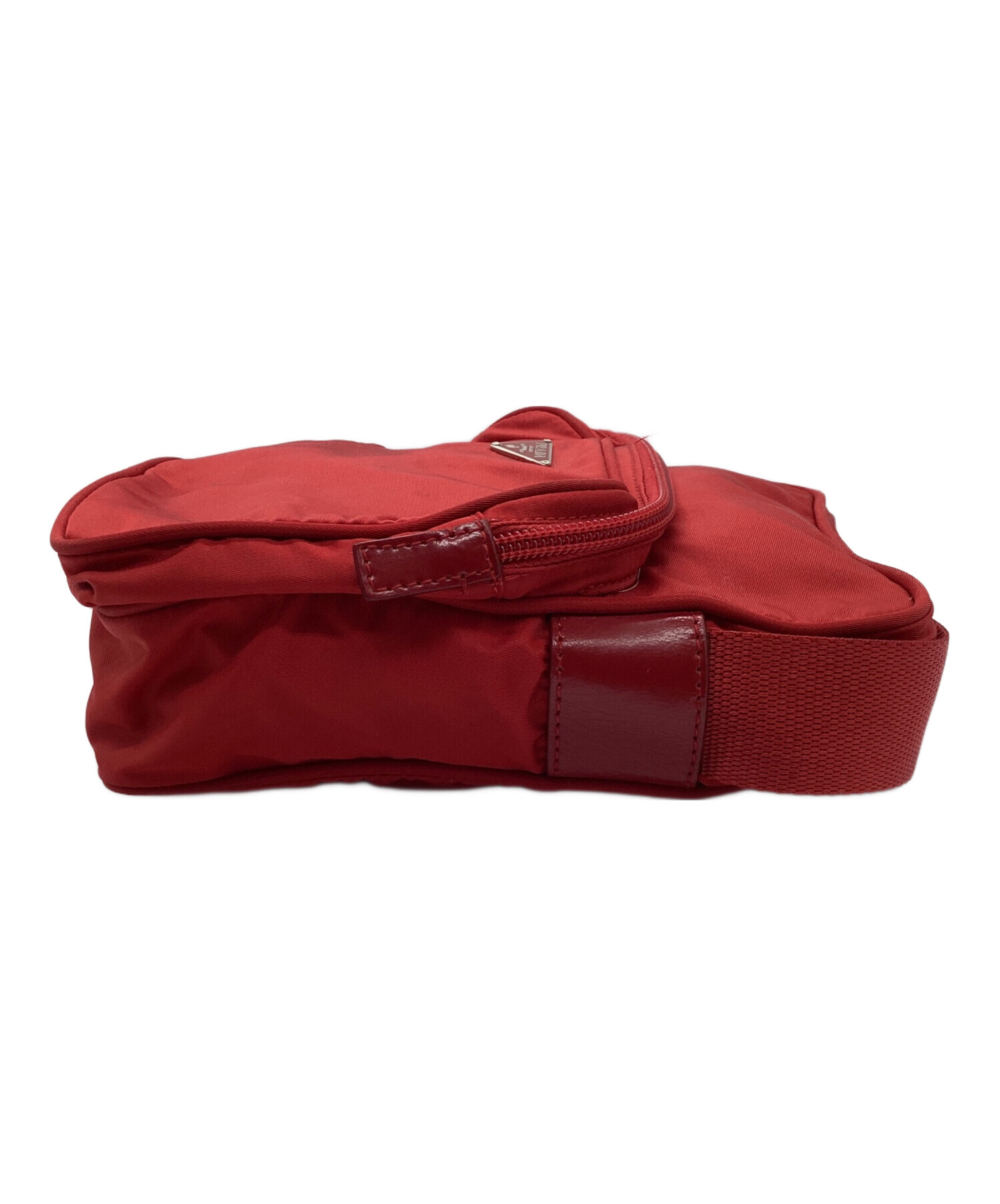 中古・古着通販】PRADA (プラダ) ナイロンショルダーバッグ レッド