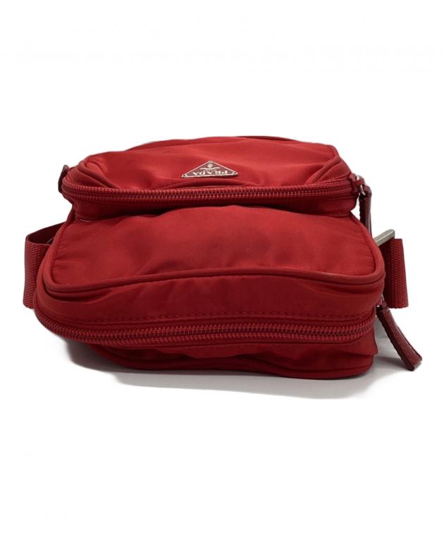 中古・古着通販】PRADA (プラダ) ナイロンショルダーバッグ レッド