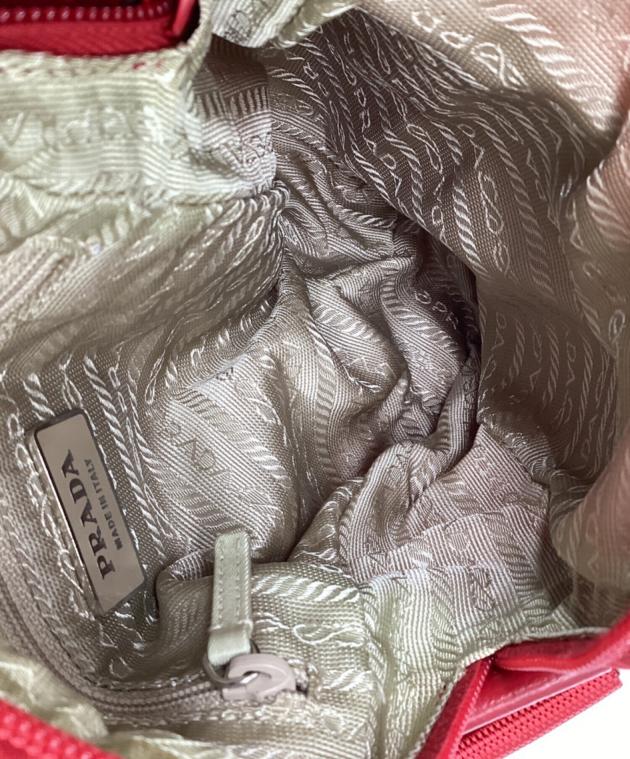 中古・古着通販】PRADA (プラダ) ナイロンショルダーバッグ レッド