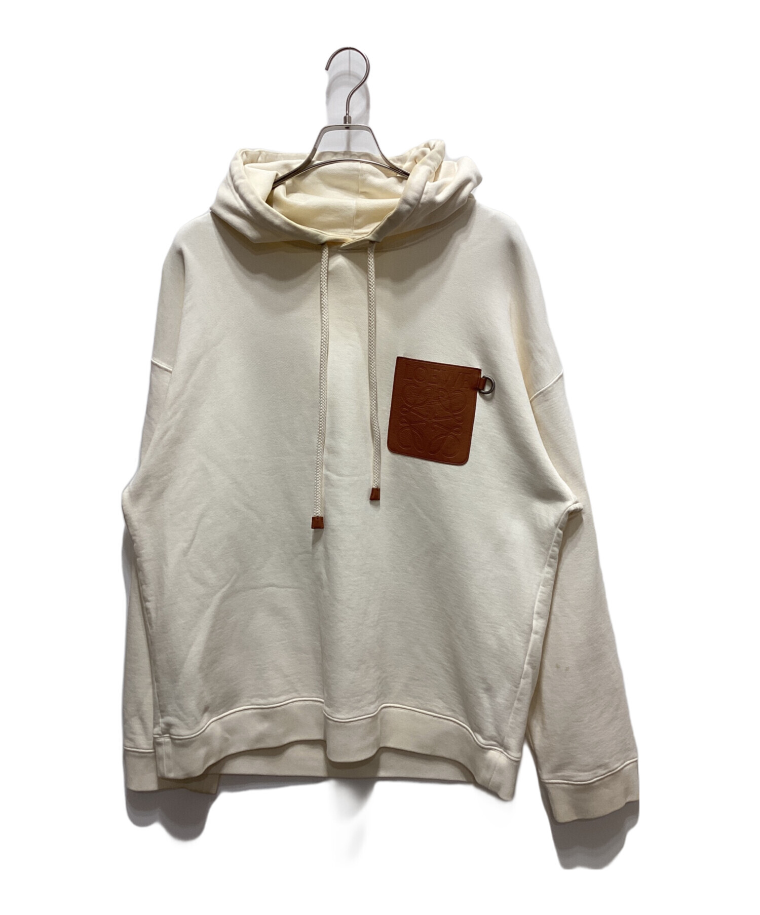 中古・古着通販】LOEWE (ロエベ) アナグラムレザーパッチフーディー 