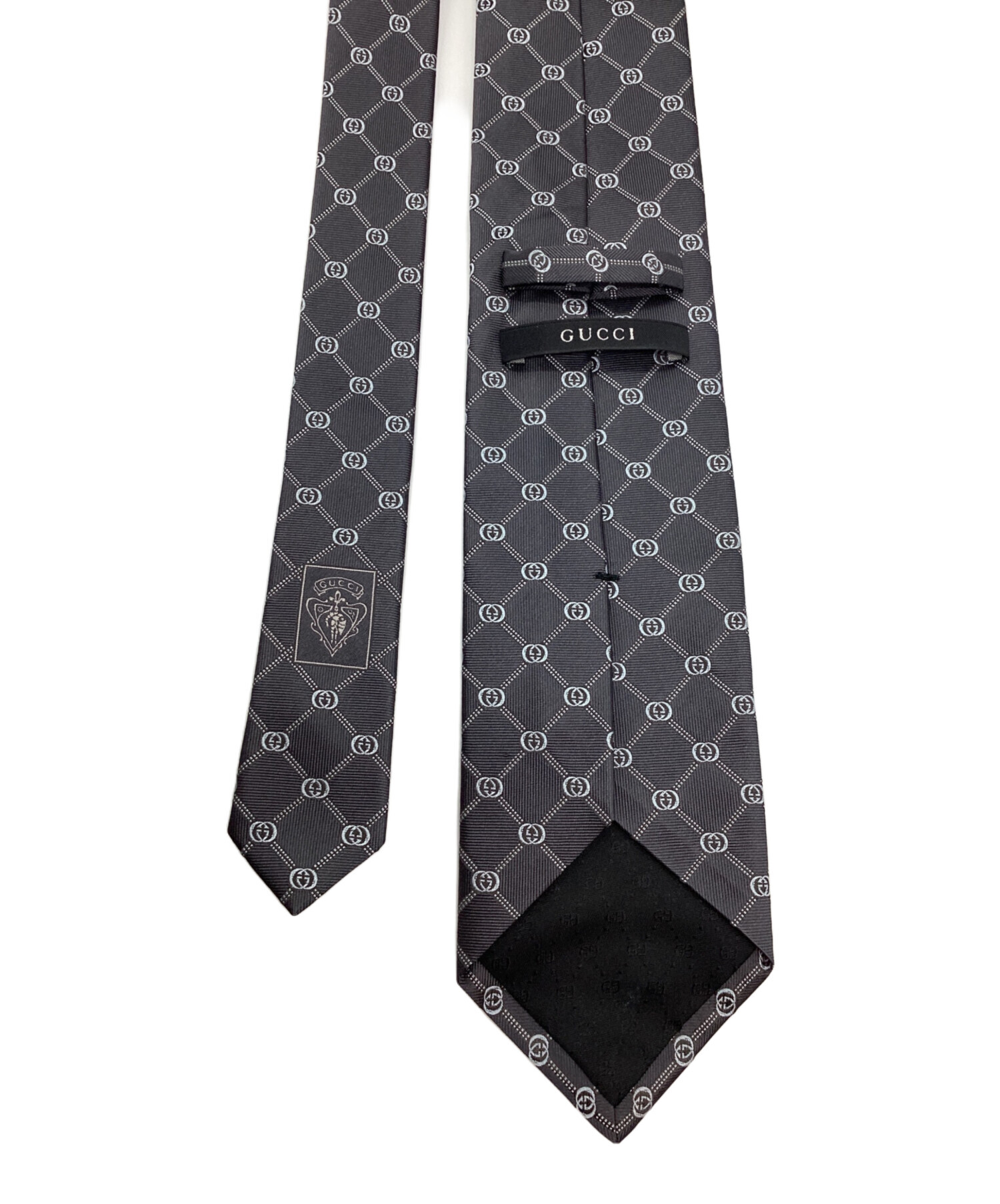 ✨新品未使用✨ GUCCI グッチ ネクタイ グレー G柄 総柄 ハイブランド 中古・古着通販】GUCCI (グッチ) GG柄シルクネクタイ グレー サイズ