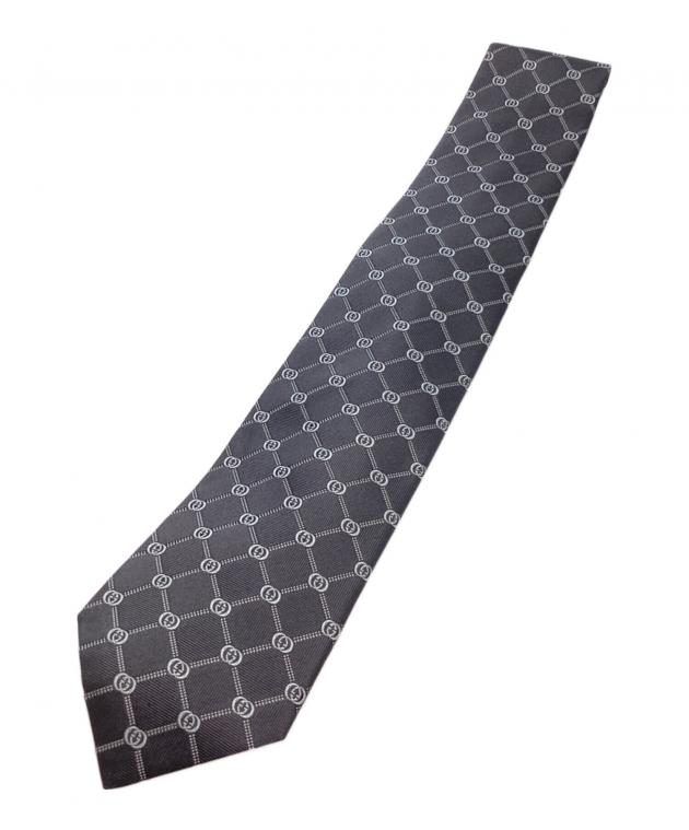 GUCCI グッチ ネクタイ GG柄 グレー 中古・古着通販】GUCCI (グッチ) GG柄シルクネクタイ グレー サイズ