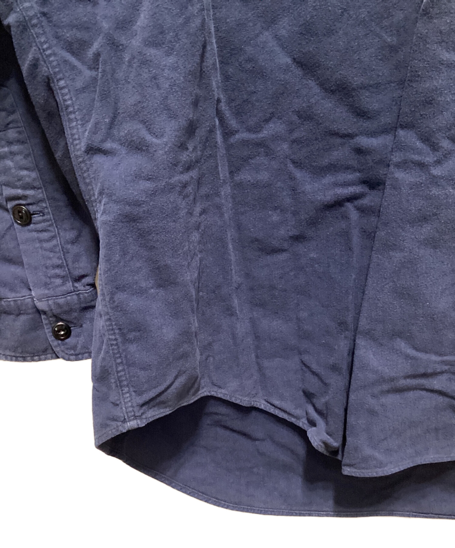 中古・古着通販】RRL (ダブルアールエル) ハーフジップシャツ ネイビー