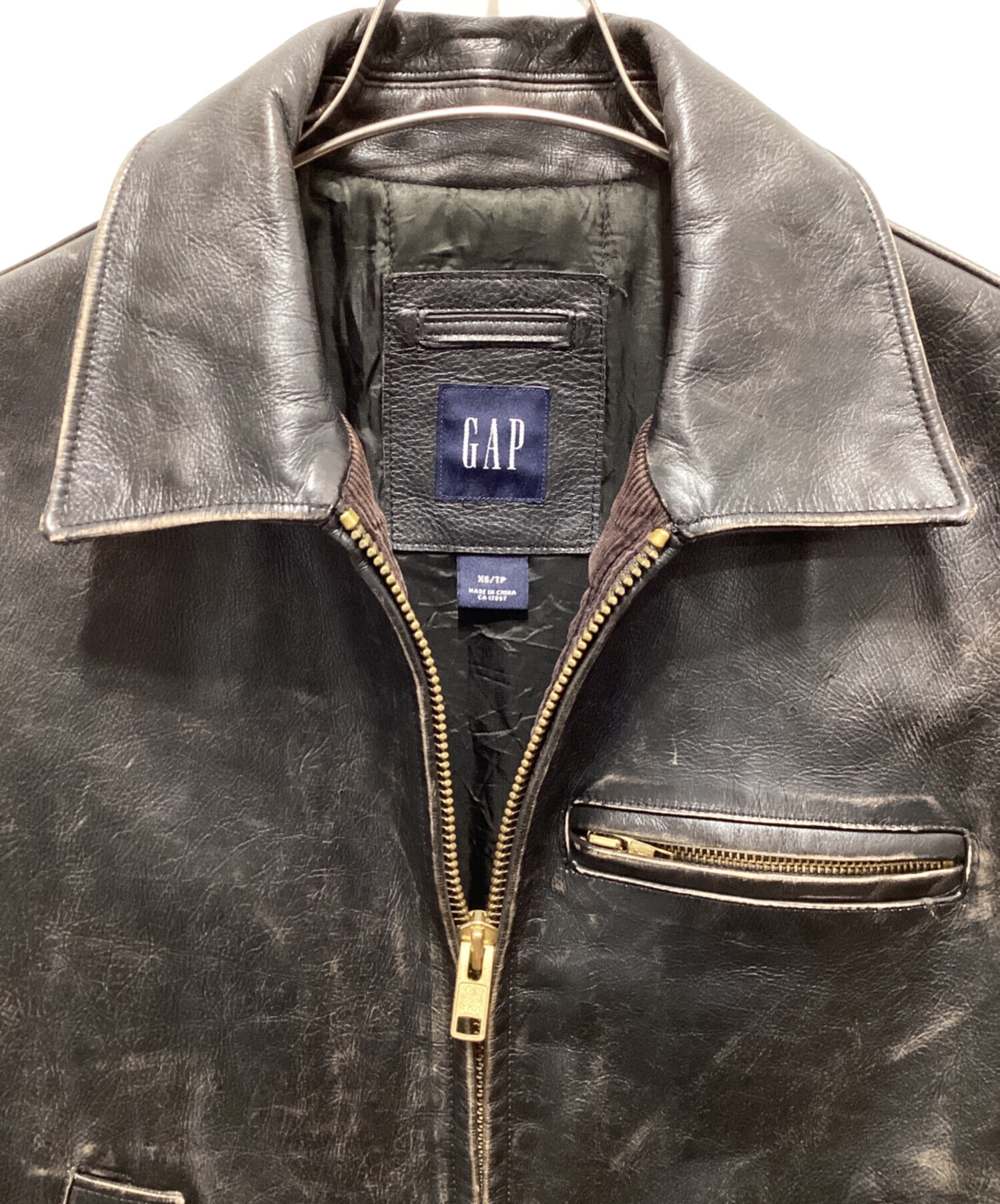 中古・古着通販】GAP (ギャップ) レザージャケット ブラウン サイズ:XS