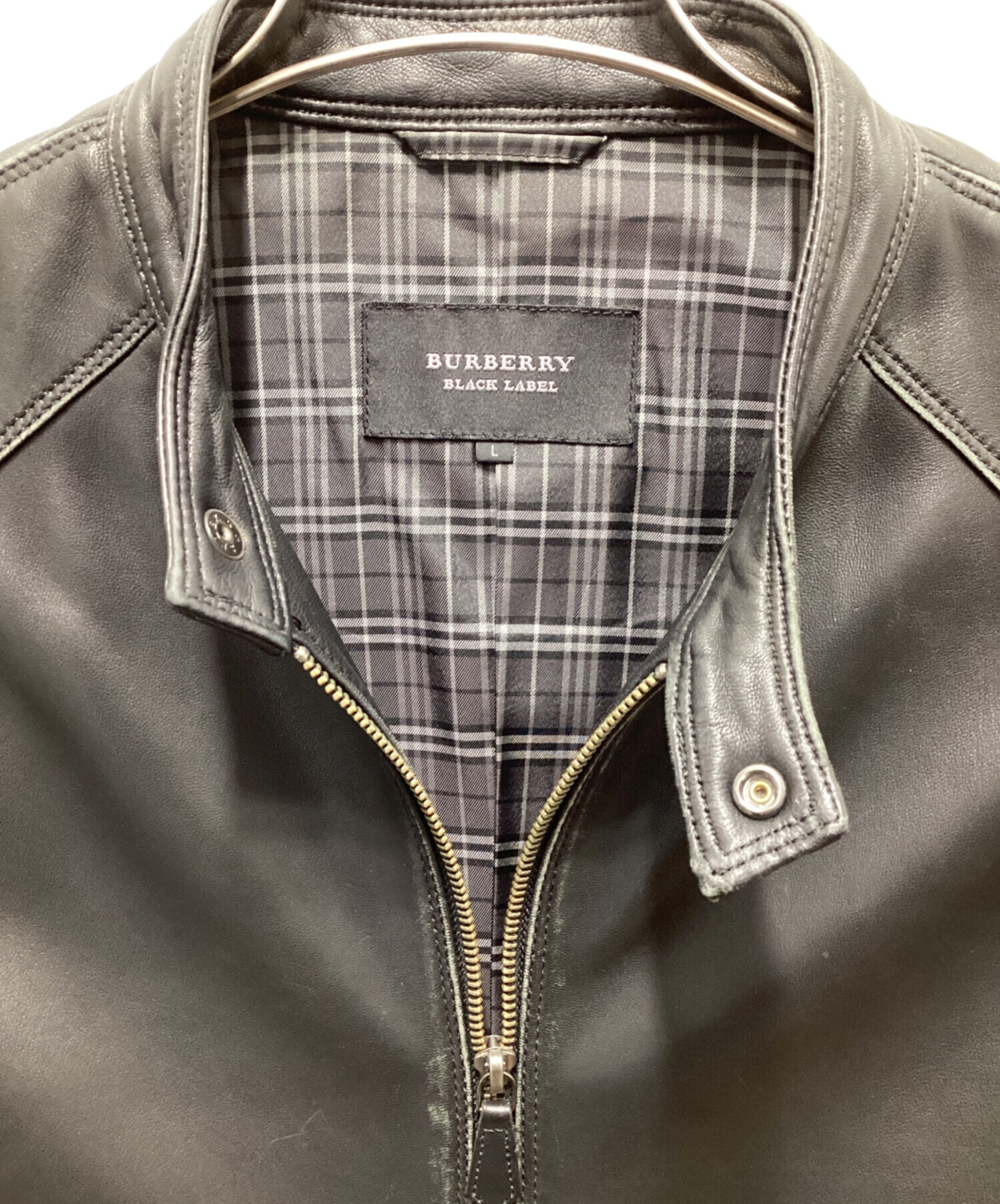 バーバリー　BURBERRY　ブラックレーベル　シングルライダース　サイズＬ 中古・古着通販】BURBERRY BLACK LABEL (バーバリーブラックレーベル