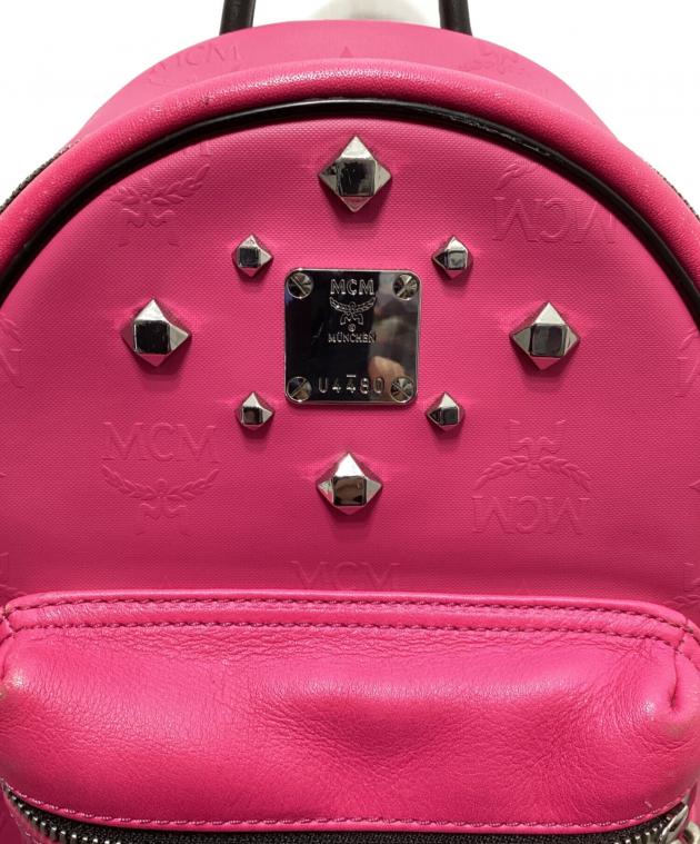 中古・古着通販】MCM (エムシーエム) スタッズリュック ピンク