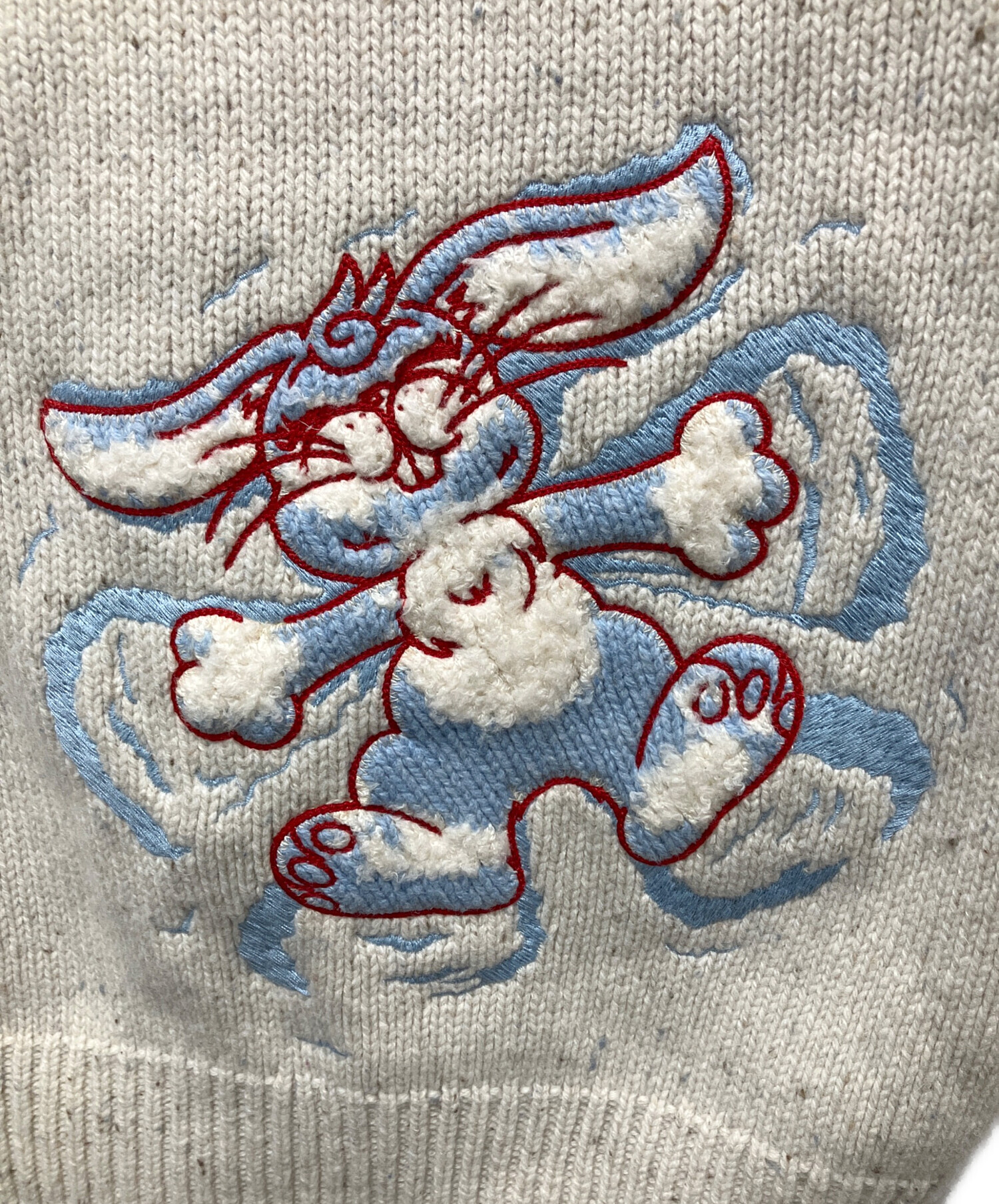 中古・古着通販】KENZO (ケンゾー) バニー刺繍ニット ベージュ サイズ