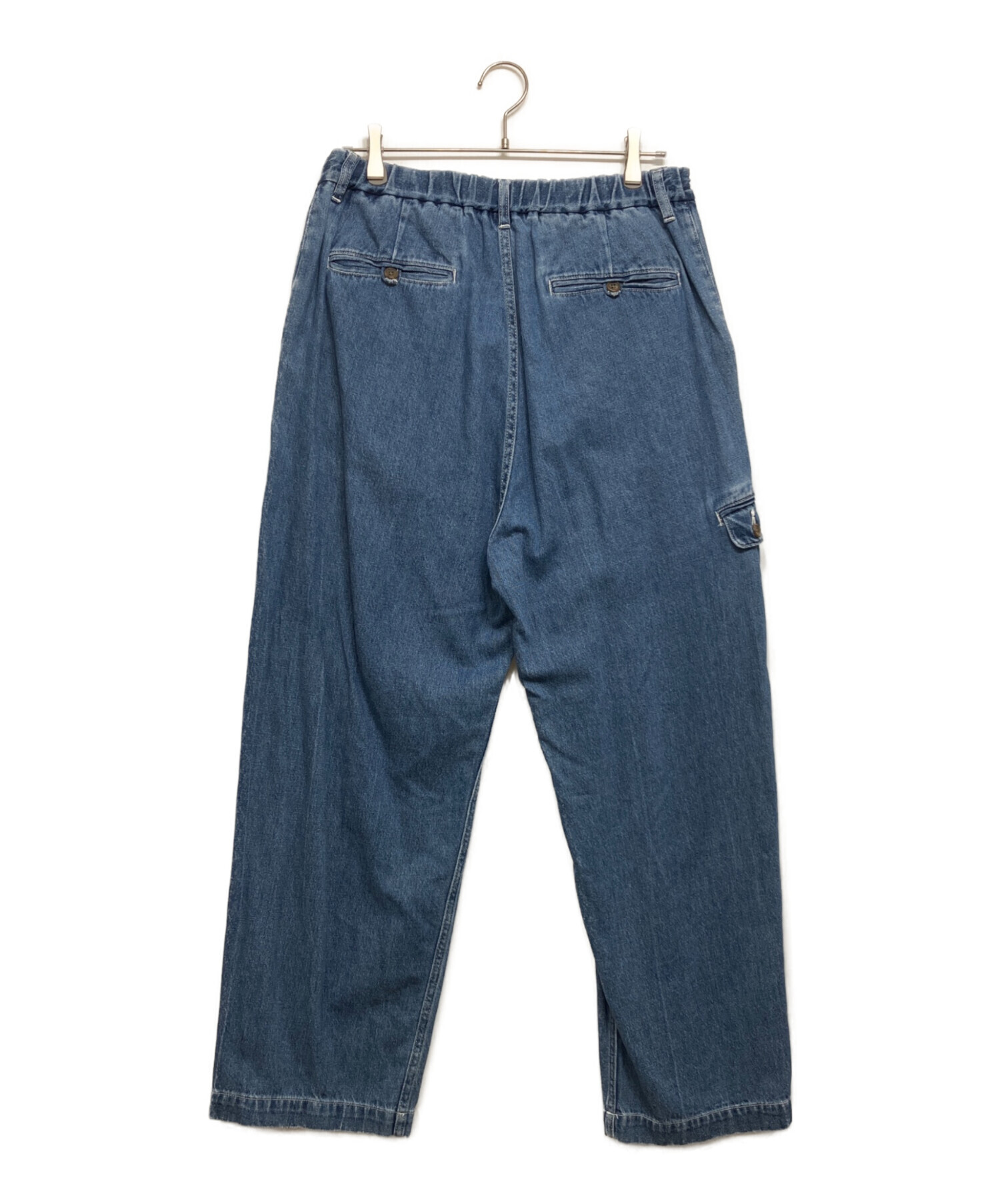 美品 PWA LINEN MIX DENIM TROUSERS デニム　M 中古・古着通販】PWA (プア) リネンミックスデニムパンツ インディゴ