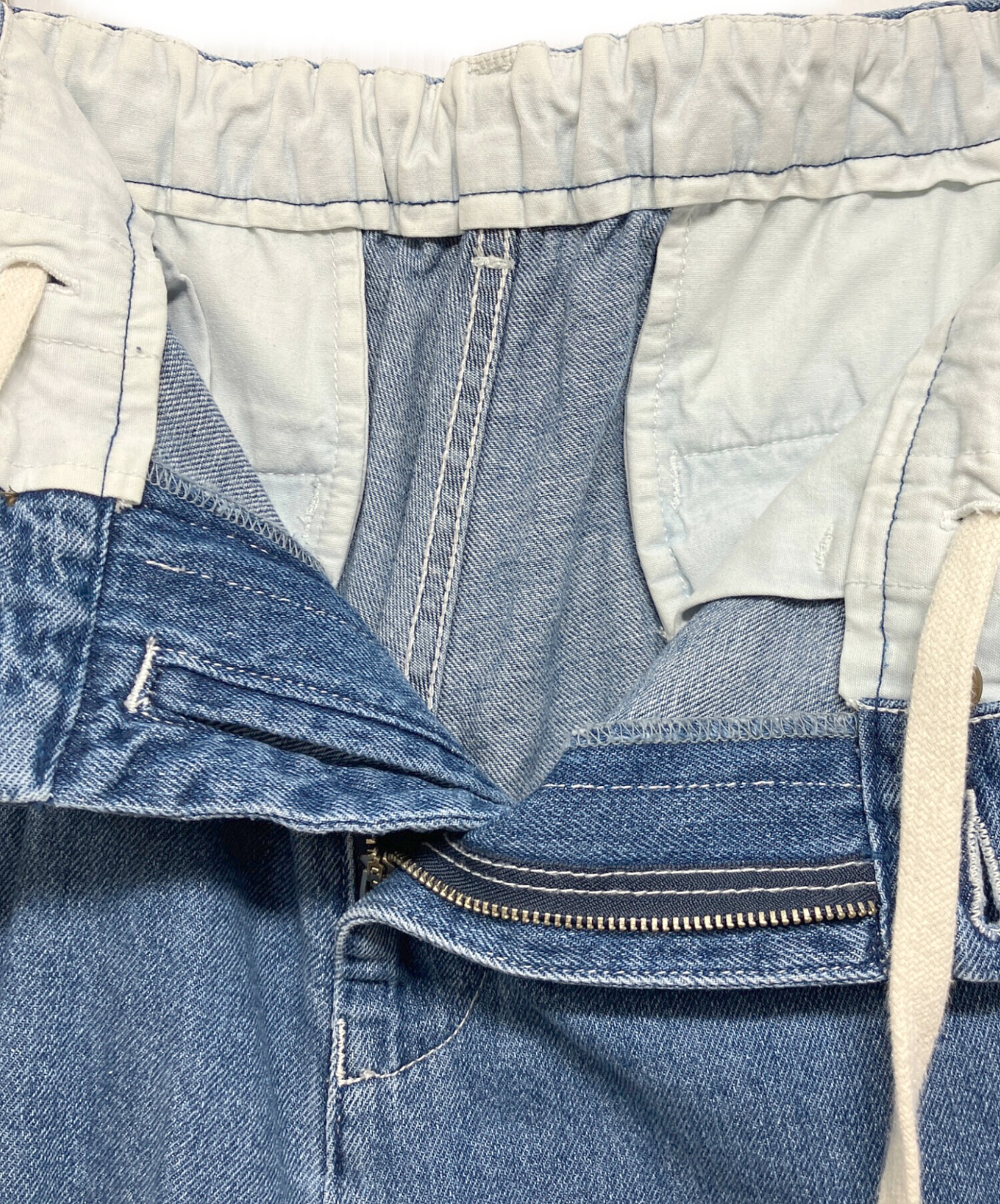 美品 PWA LINEN MIX DENIM TROUSERS デニム　M 中古・古着通販】PWA (プア) リネンミックスデニムパンツ インディゴ