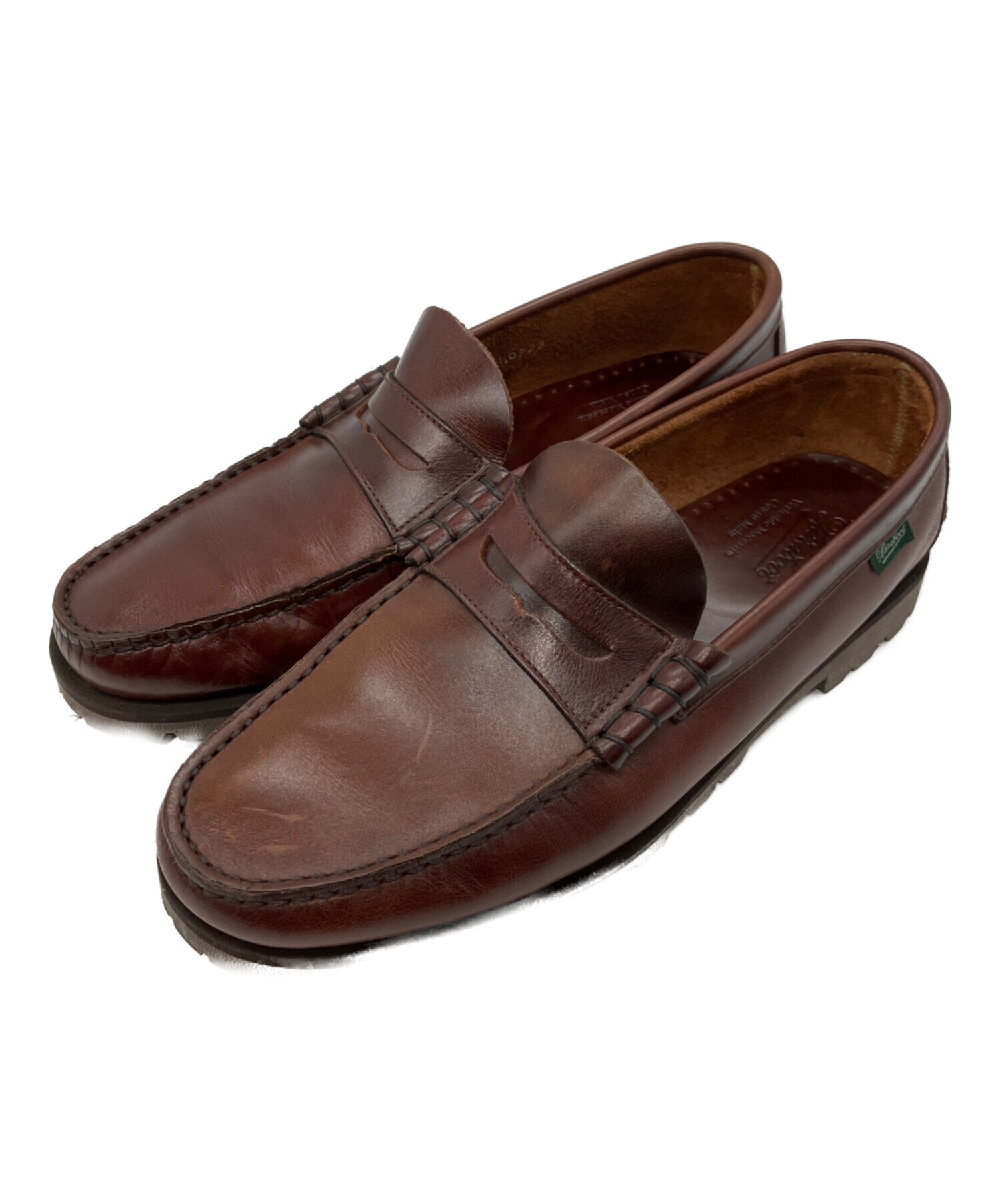 旧タグparaboot パラブーツ　ローファー　ダークブラウン　8 中古・古着通販】PARABOOT (パラブーツ) コインローファー ブラウン