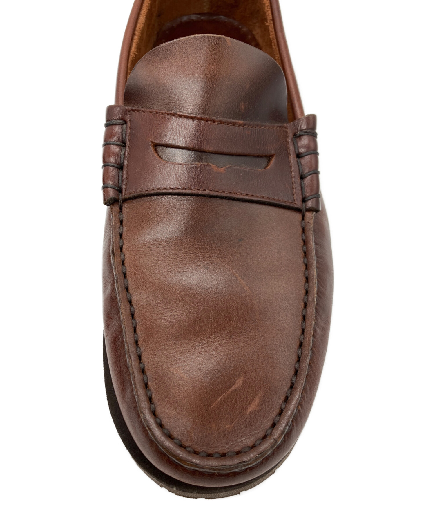 旧タグparaboot パラブーツ　ローファー　ダークブラウン　8 中古・古着通販】PARABOOT (パラブーツ) コインローファー ブラウン