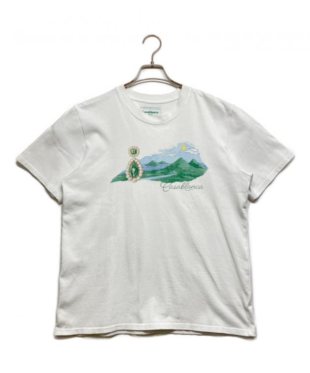 中古・古着通販】CASABLANCA (カサブランカ) プリントTシャツ ホワイト