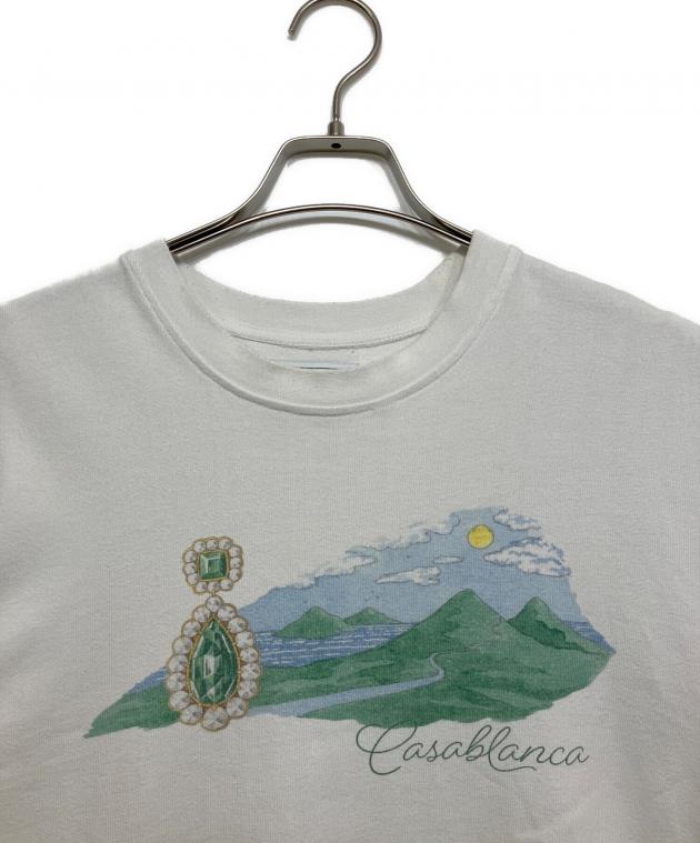 中古・古着通販】CASABLANCA (カサブランカ) プリントTシャツ ホワイト