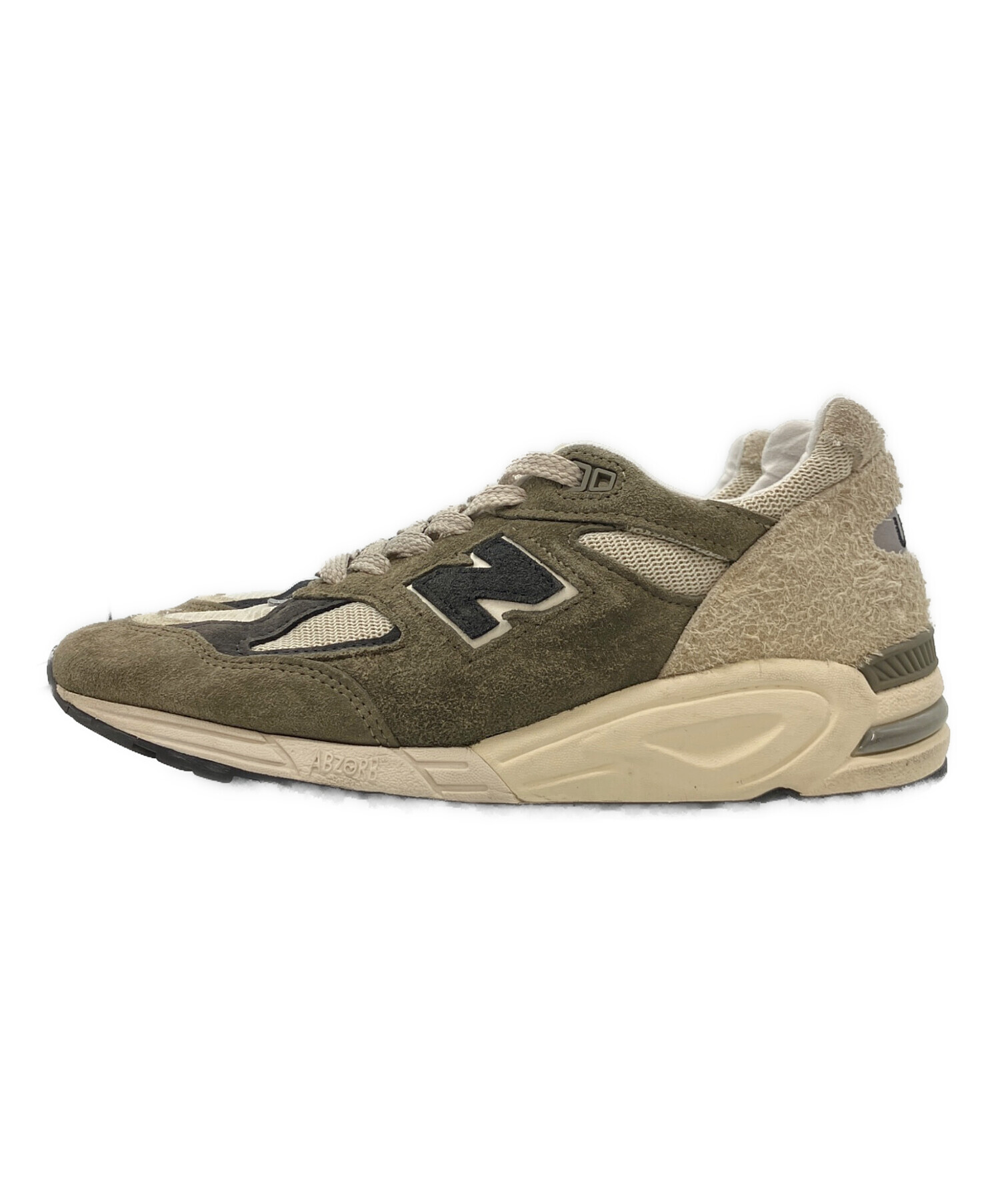 New Balance ニューバランス 990 V2 OLIVE SUEDE ローカット スニーカー カーキ M990GB2 US9/27cm 中古・古着通販】NEW BALANCE (ニューバランス) 990V2 