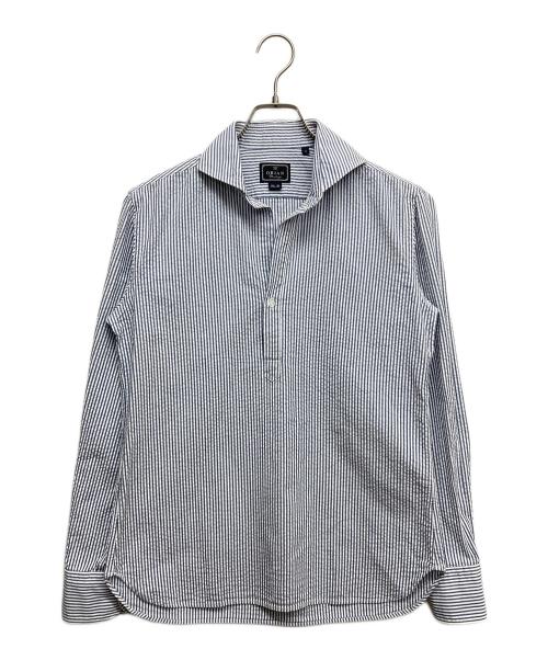 【新品タグ付】ORIAN Vintage　シアサッカーカプリシャツ　М 中古・古着通販】ORIAN vintage (オリアンヴィンテージ) ストライプ