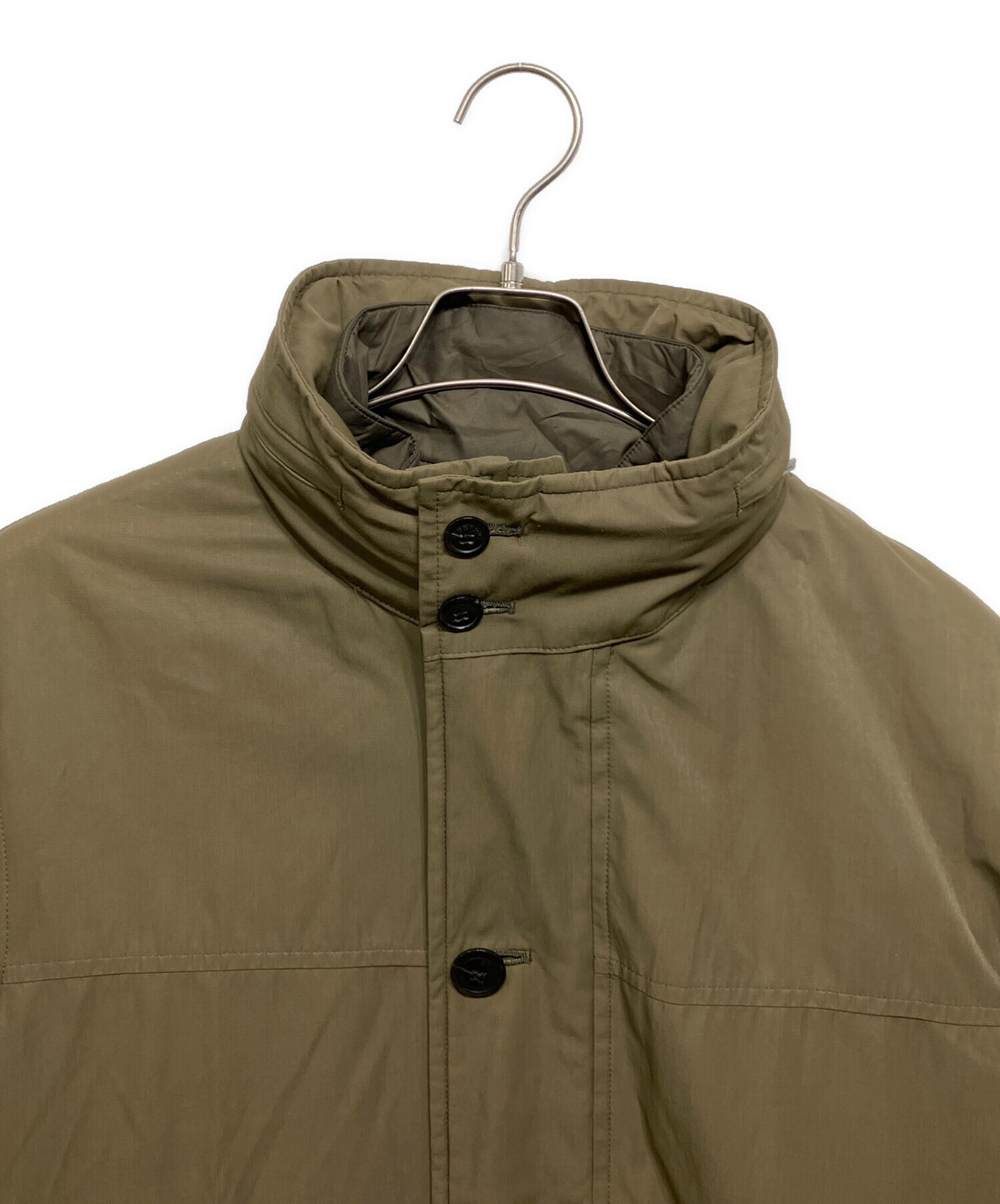 バーバリー ステンカラーコート ライナー脱着　ブラウン LL フード 中古・古着通販】BURBERRY (バーバリー) ライナー付スタンドカラー