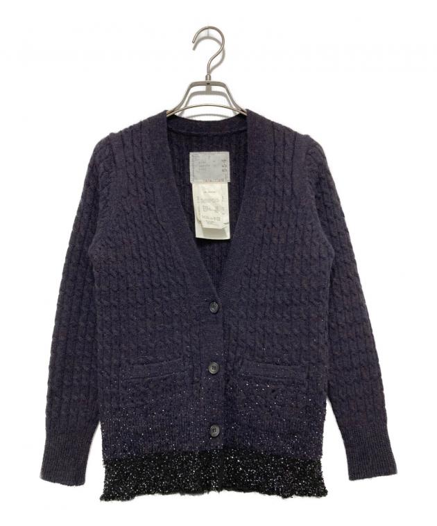 中古・古着通販】sacai (サカイ) ビジューアルパカ混カーディガン