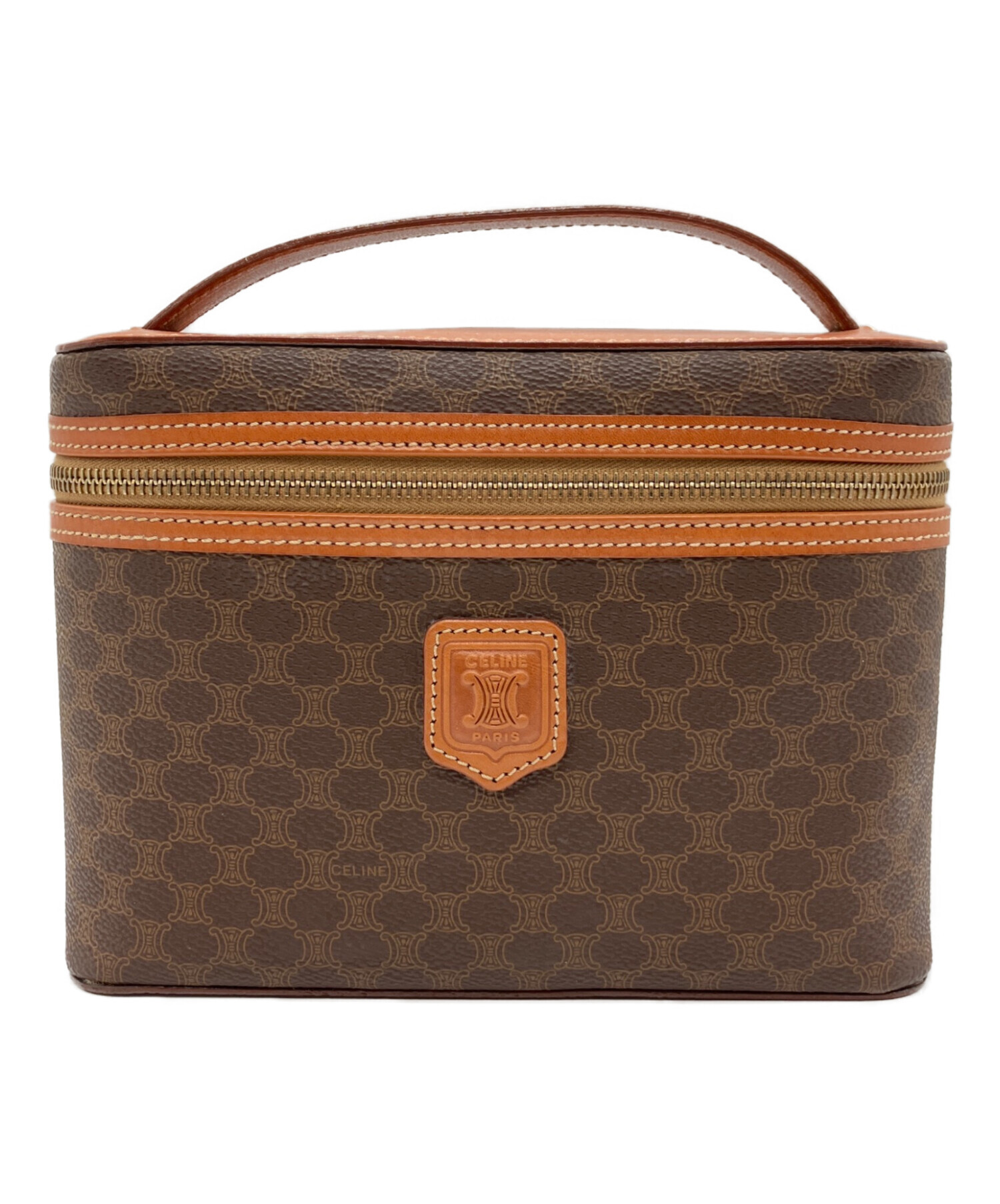 はーと♡プロフ必読 CELINE セリーヌ バニティバッグ 中古・古着通販】CELINE (セリーヌ) バニティバッグ ブラウン