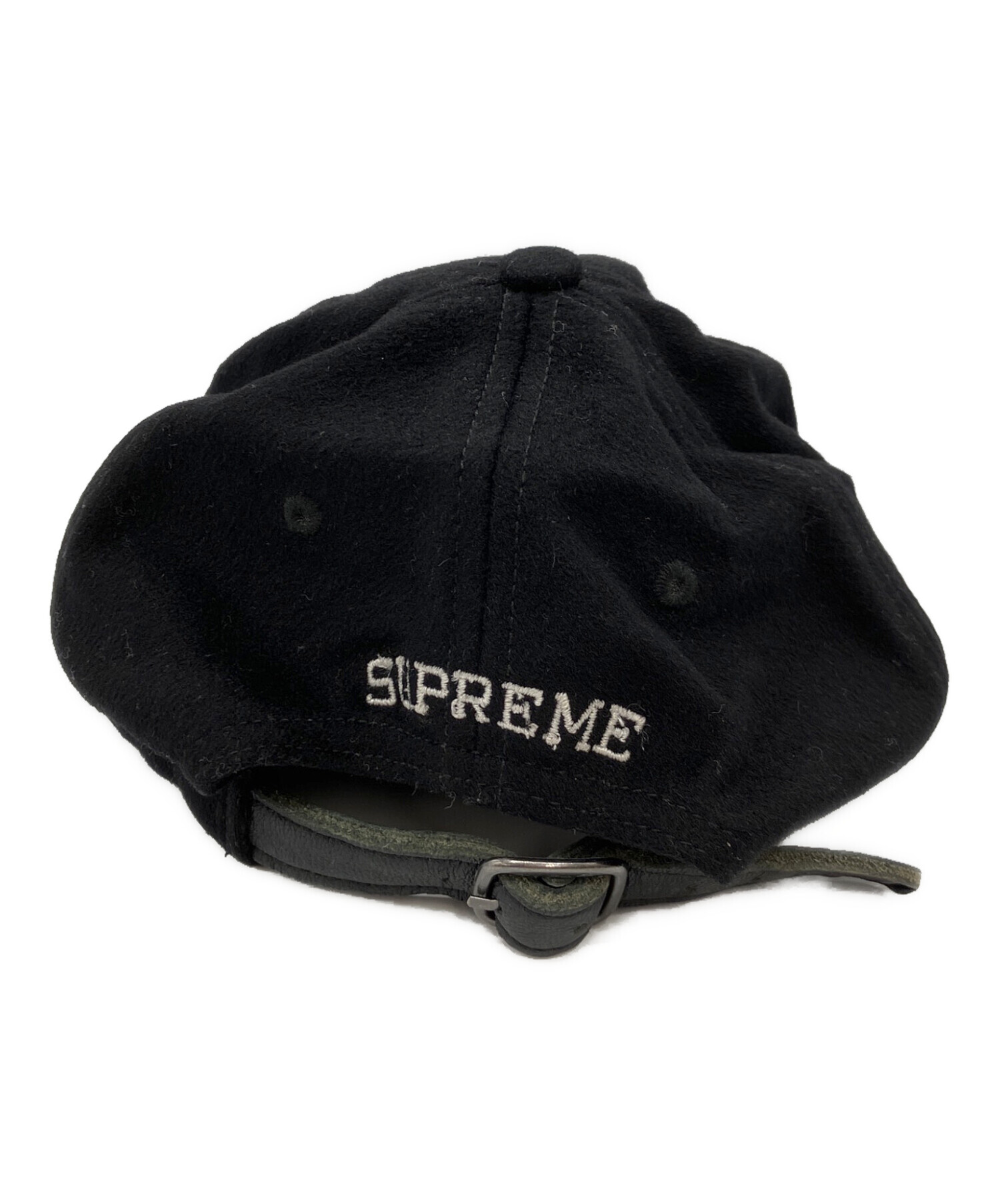 Supreme ウール キャップ ブラック 中古・古着通販】Supreme (シュプリーム) Sロゴ6パネルウールキャップ