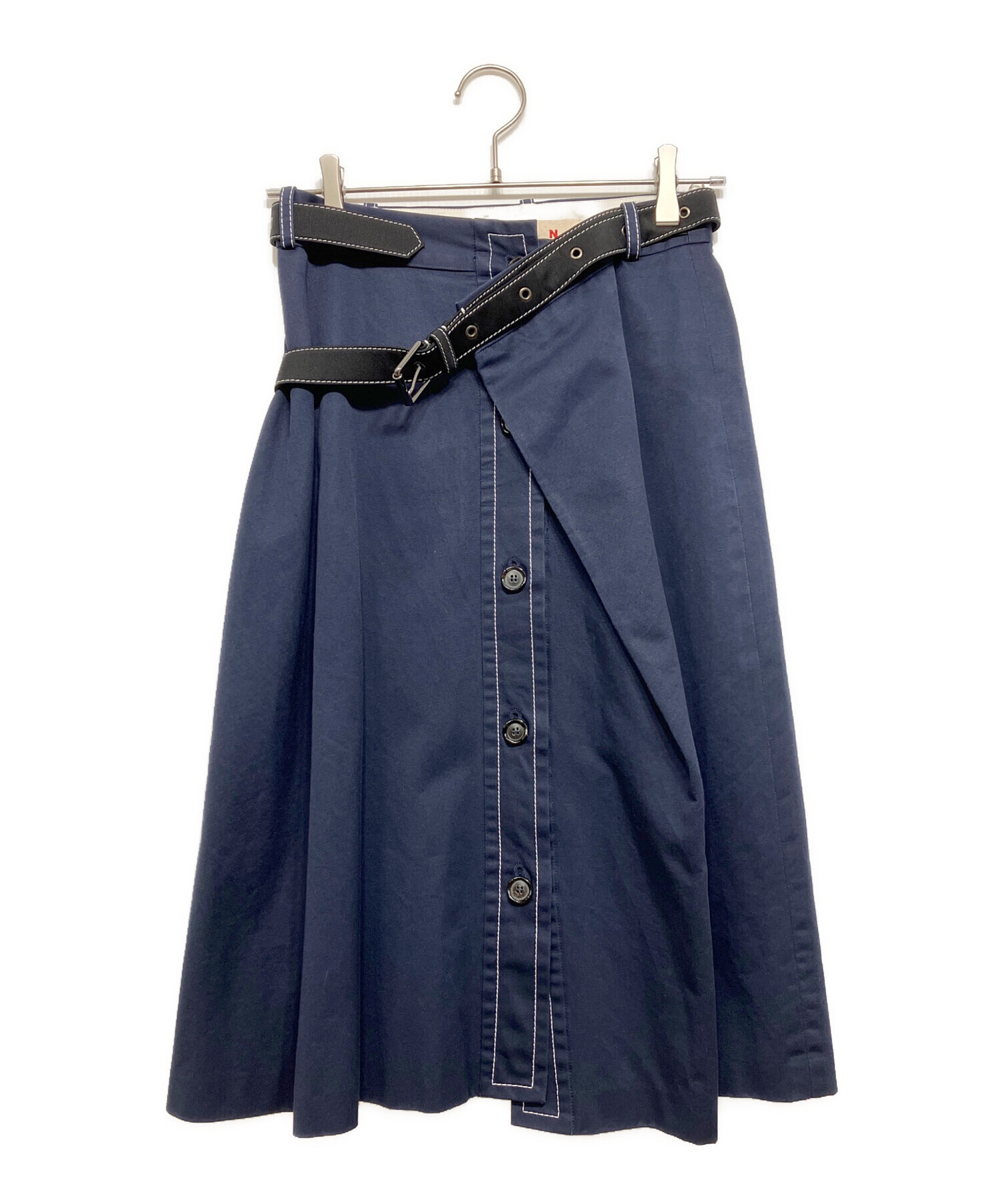 中古・古着通販】MARNI (マルニ) ラップスカート ネイビー サイズ:36