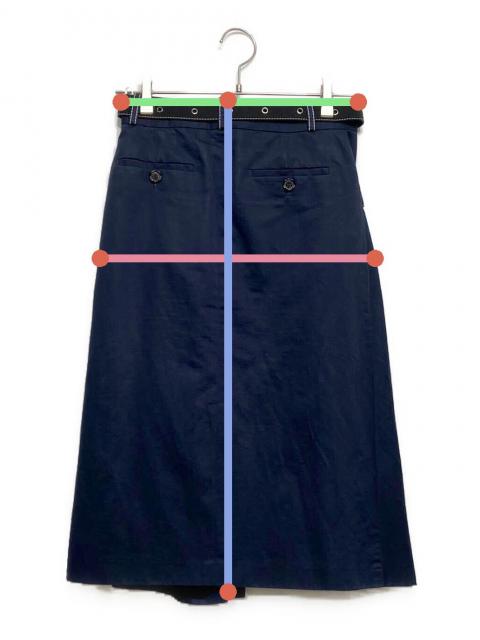 希少 MARNI マルニ 上質 ラップスカート ボリューミー 中古・古着通販】MARNI (マルニ) ラップスカート ネイビー サイズ:36