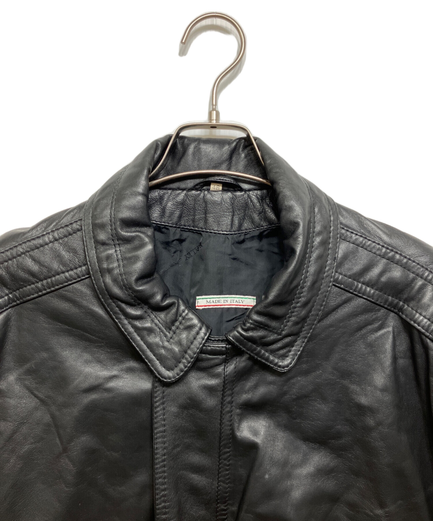 中古・古着通販】BALLY (バリー) レザージャケット ブラック サイズ:48