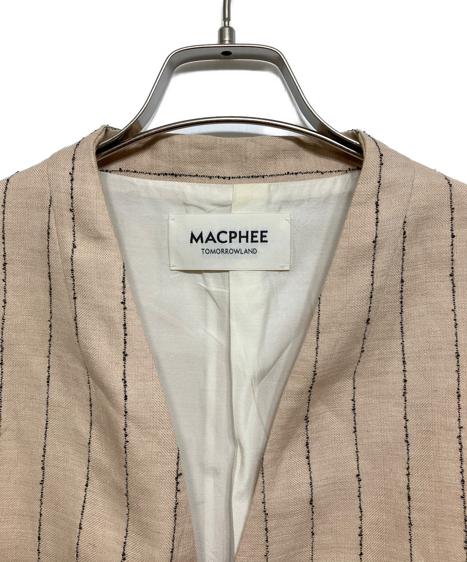 中古・古着通販】MACPHEE (マカフィー) ダブルカバーリネン ジレ