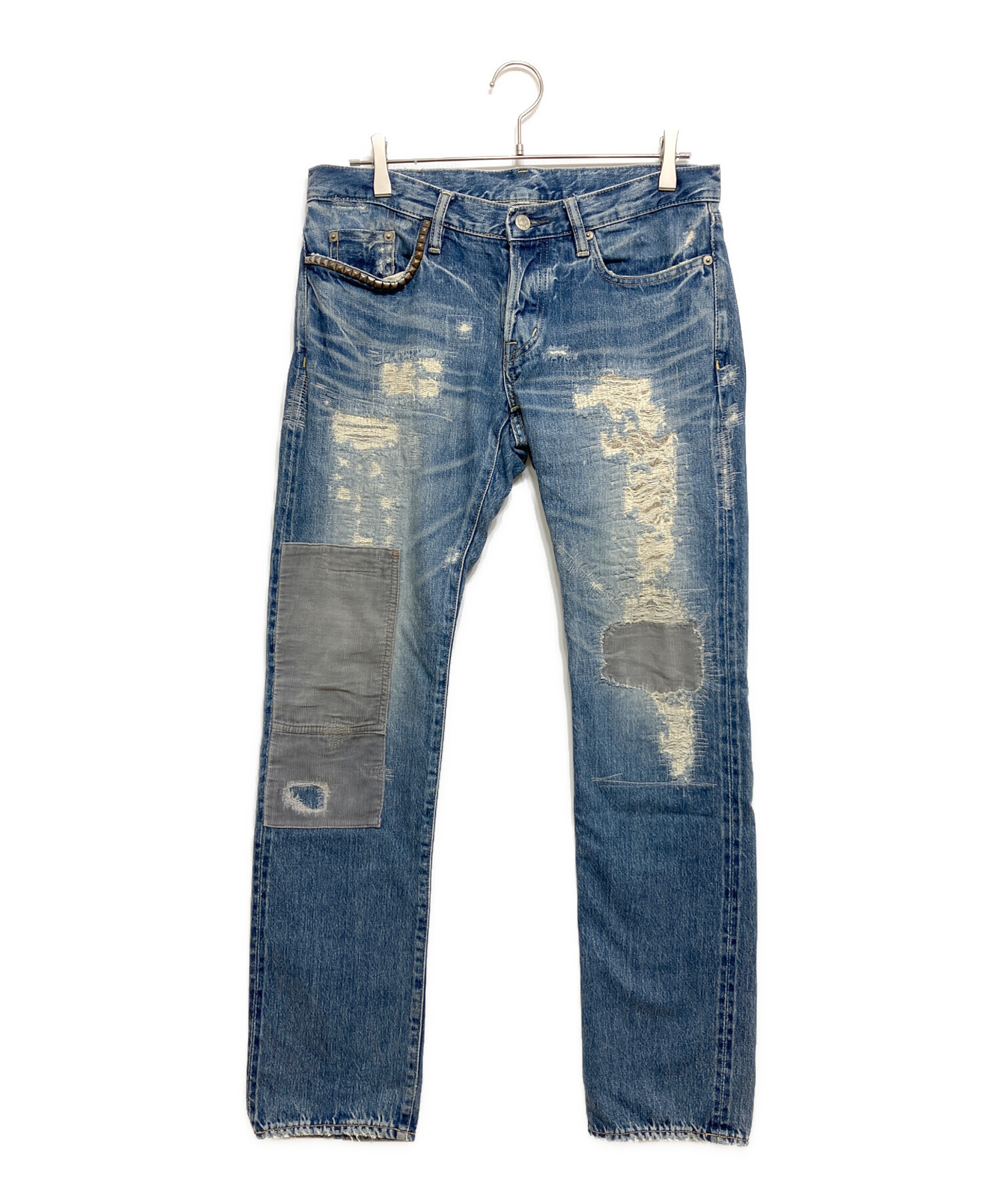 未使用級✨ヒステリックグラマー NOBU加工 バックガール スタッズデニムパンツ 中古・古着通販】Hysteric Glamour (ヒステリックグラマー) NOBU