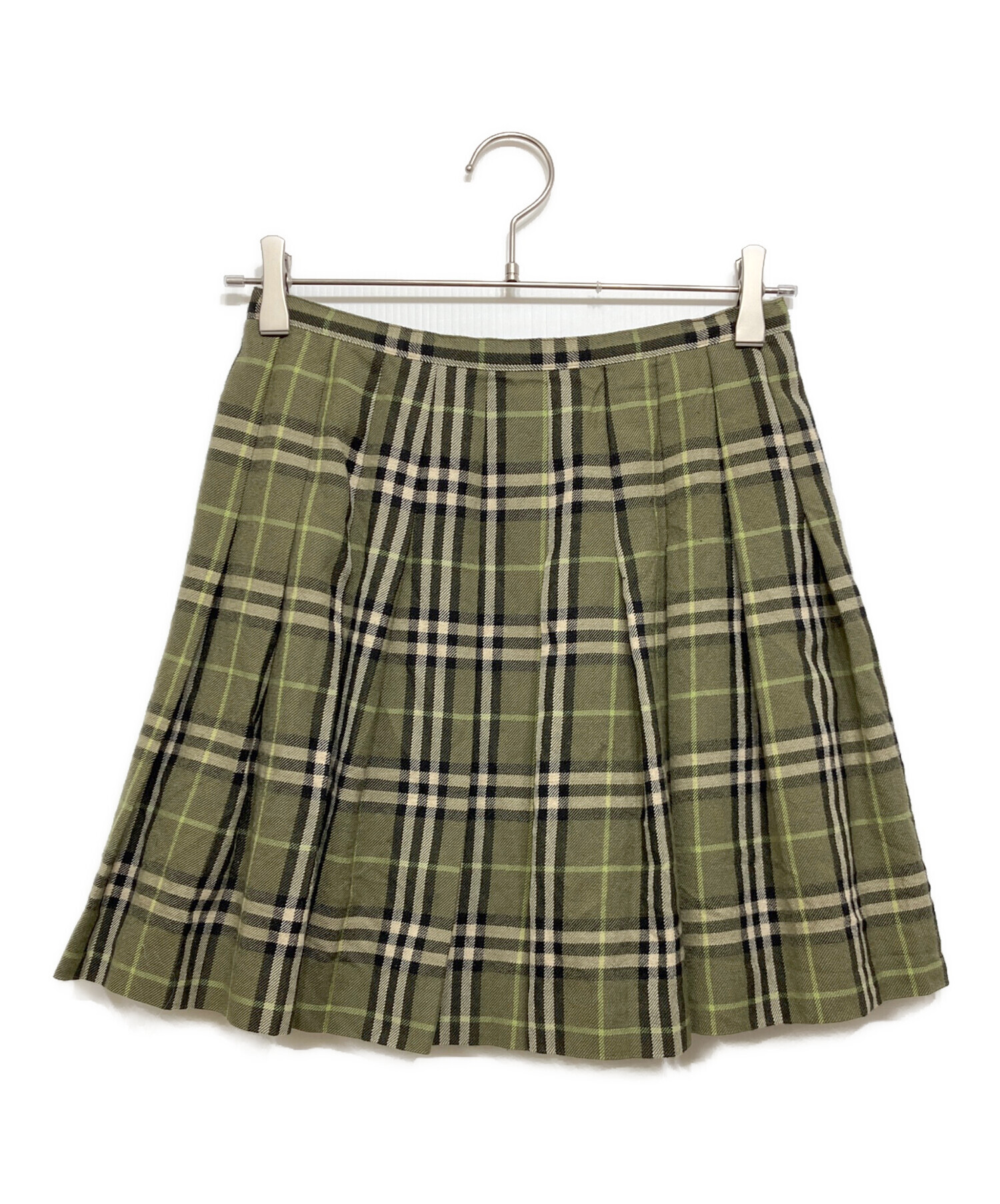 バーバリー ブルーレーベル ノバチェック ラップ スカート フリル ベージュ M 中古・古着通販】BURBERRY BLUE LABEL (バーバリー ブルー レーベル