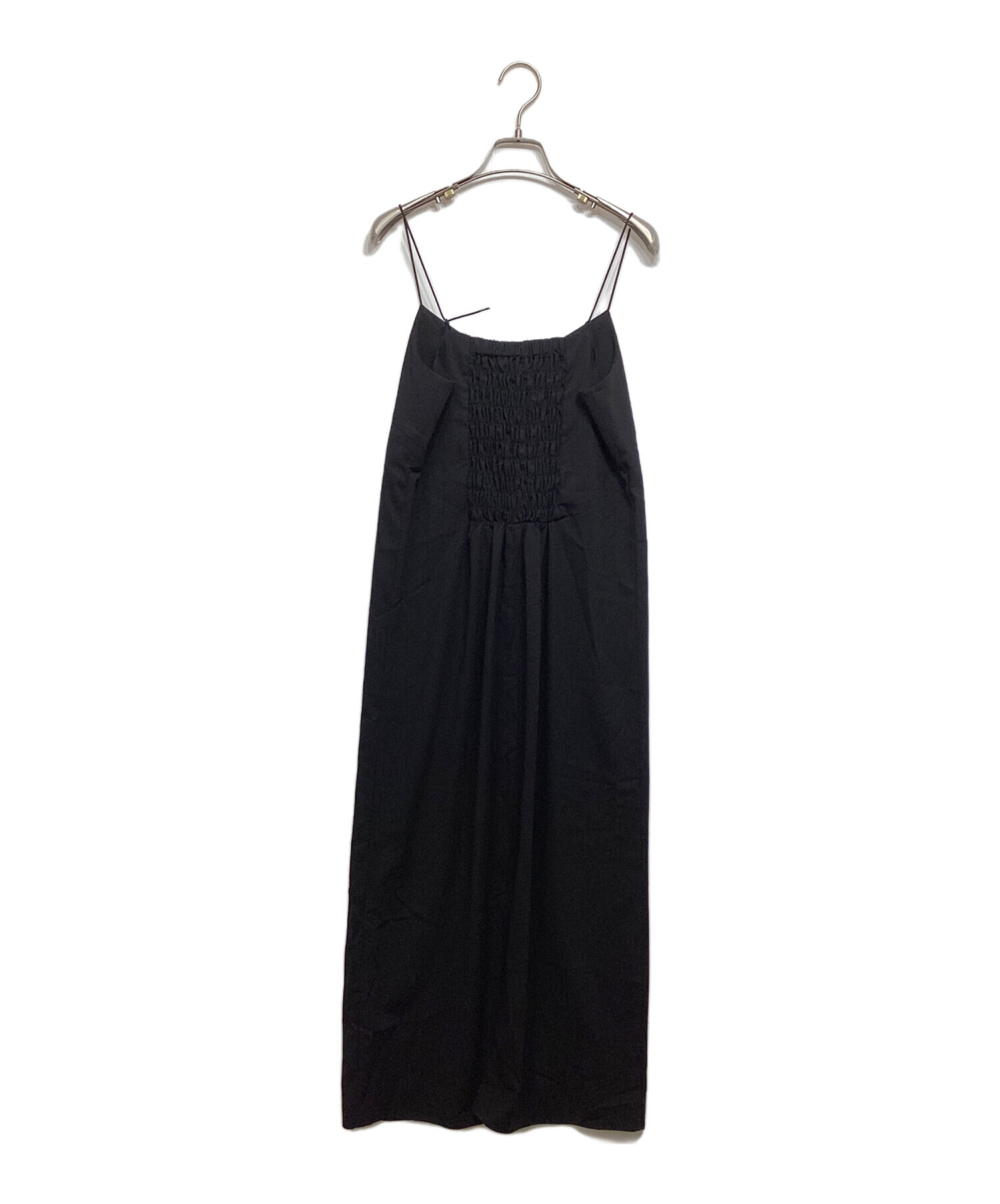 中古・古着通販】Ameri (アメリ) GLITTER FRILL COLLAR DRESS ブラック