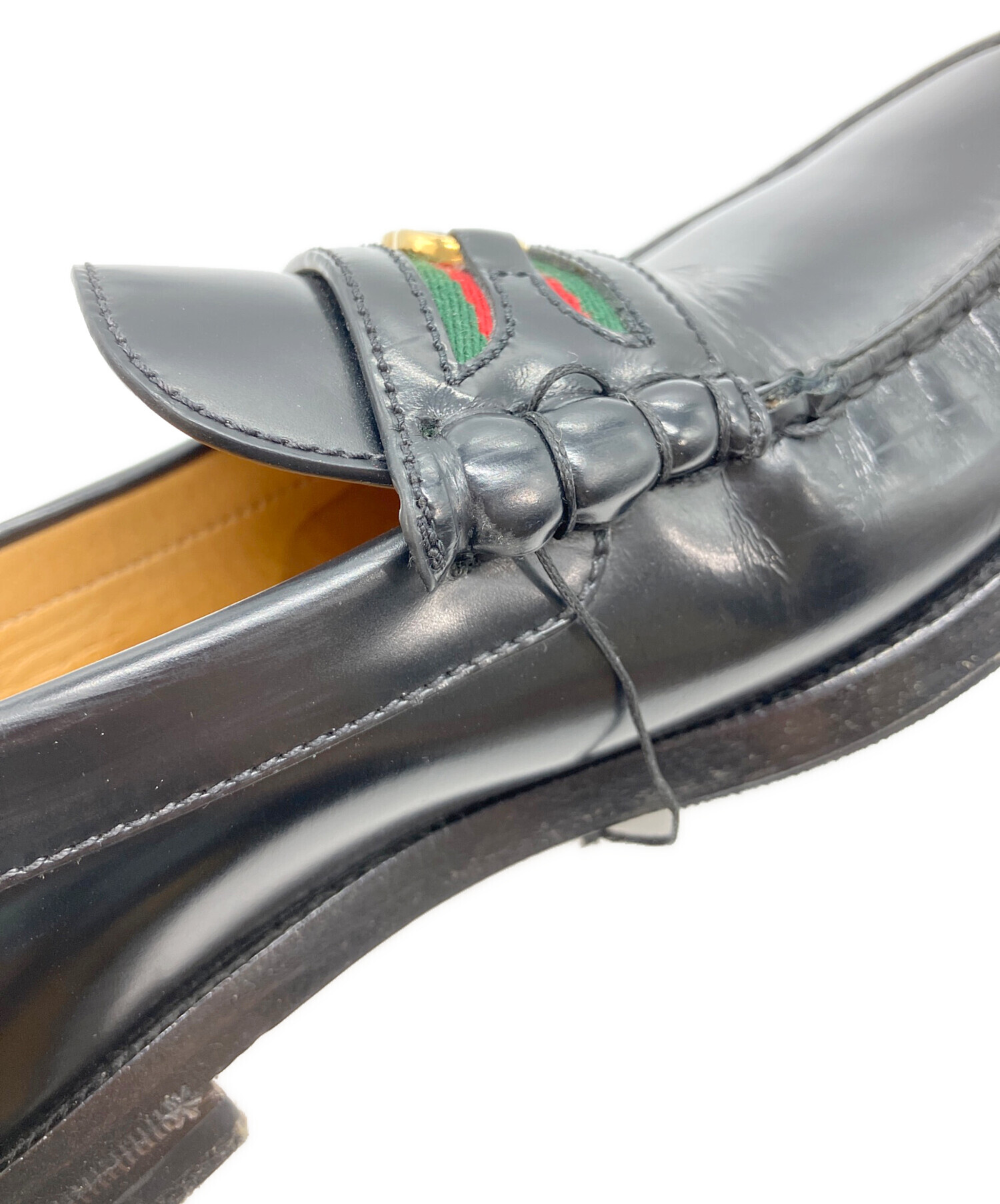 中古・古着通販】GUCCI (グッチ) インターロッキングGローファー
