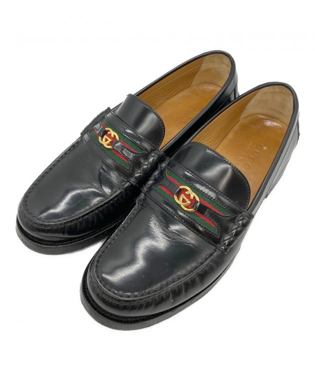 中古・古着通販】GUCCI (グッチ) インターロッキングGローファー