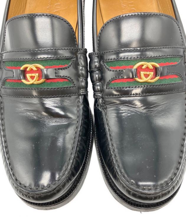 中古・古着通販】GUCCI (グッチ) インターロッキングGローファー