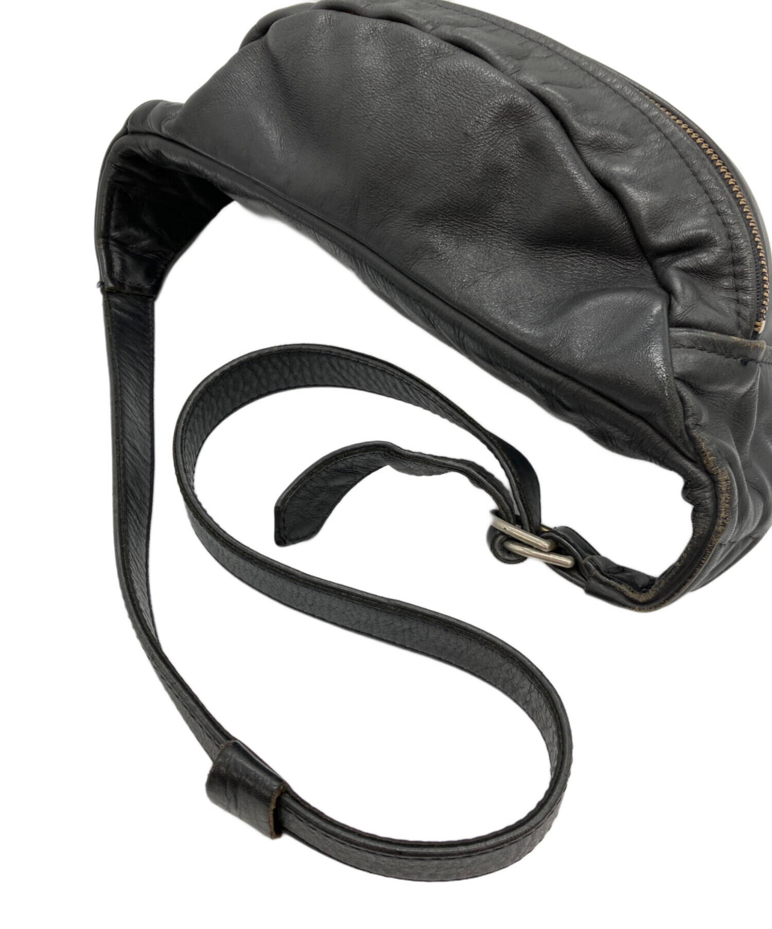中古・古着通販】VANSON (バンソン) レザーボディーバッグ ブラック