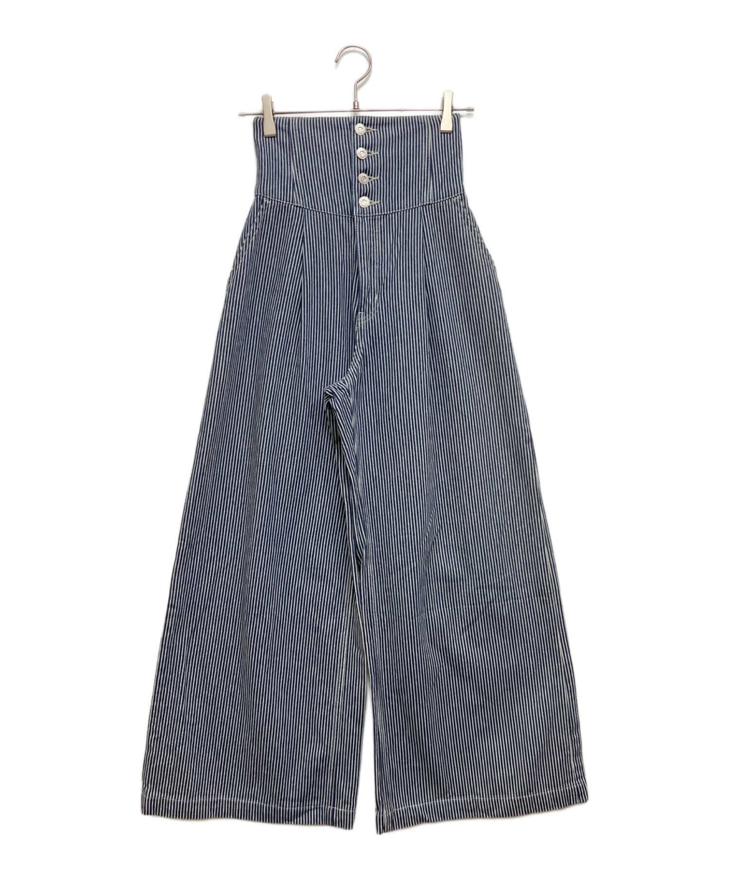 MOUSSY CORSET DESIGN バギーデニム　ストライプ　2 完売 中古・古着通販】moussy (マウジー) CORSET DESIGN バギー デニム