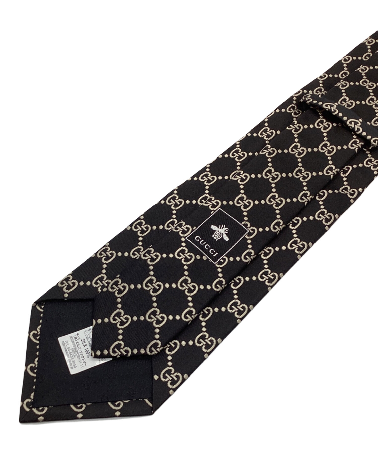 中古・古着通販】GUCCI (グッチ) GG総柄ネクタイ ブラック サイズ:148