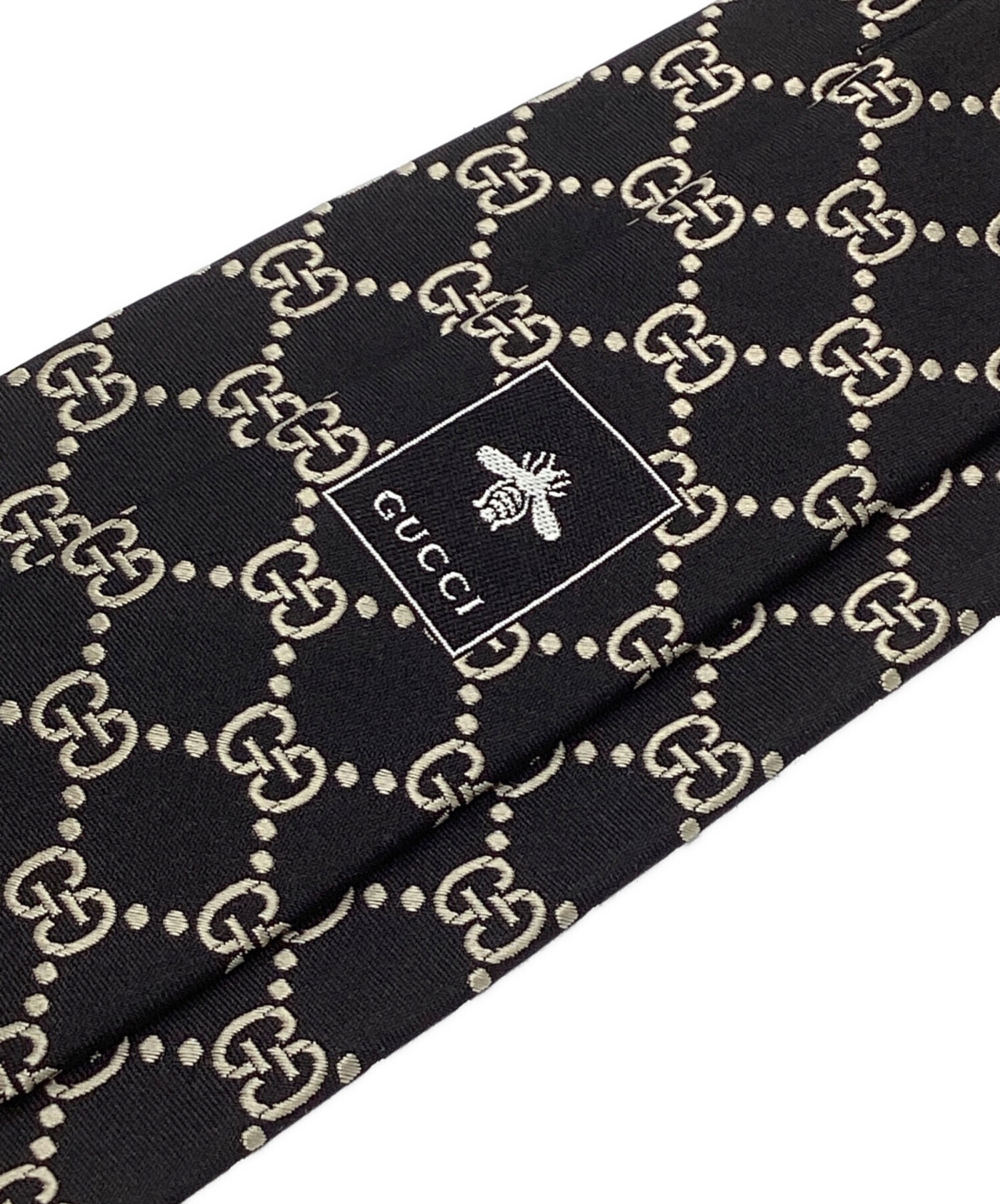 中古・古着通販】GUCCI (グッチ) GG総柄ネクタイ ブラック サイズ:148