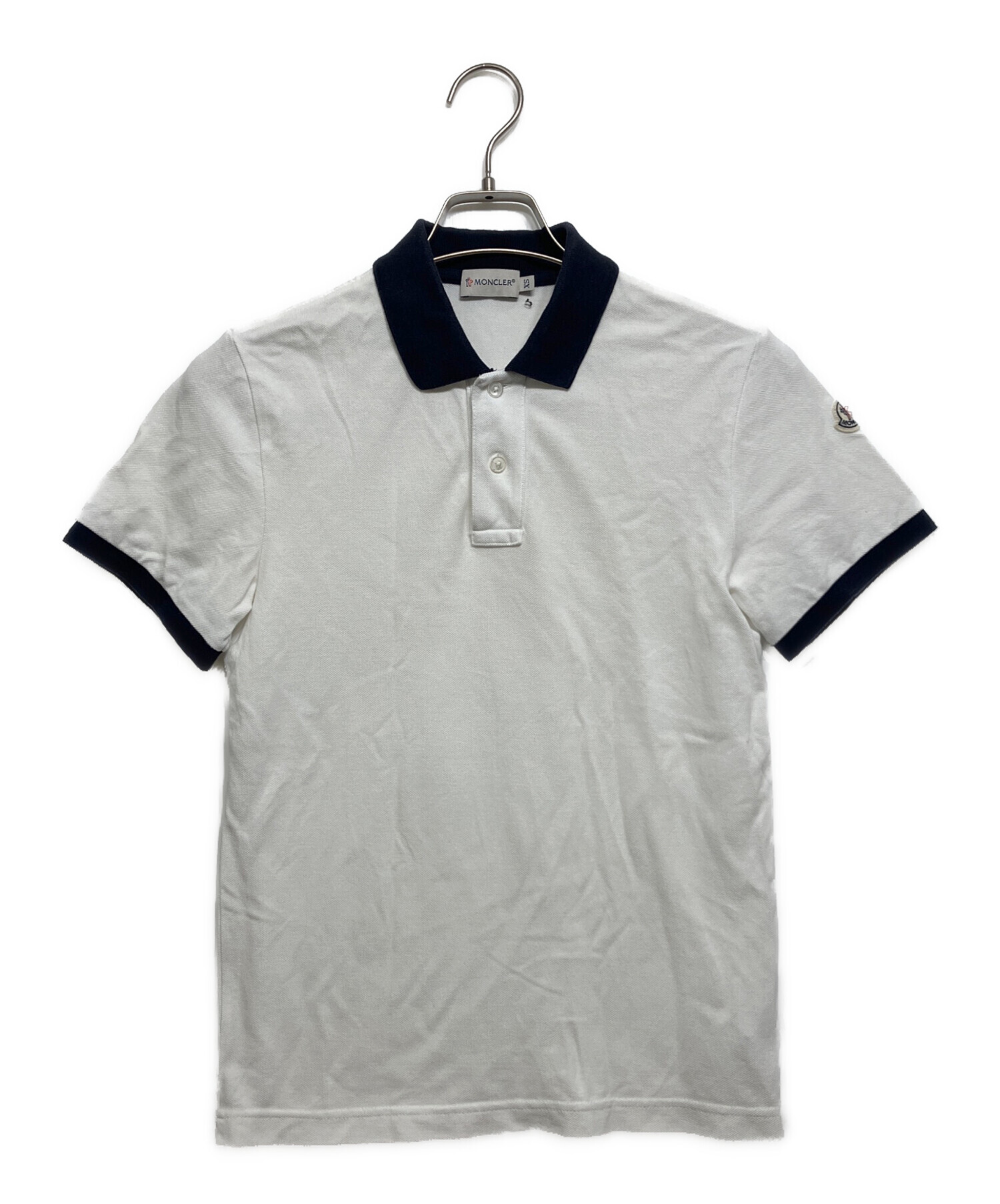 eastMONCLER モンクレール ポロシャツ XS 白綿100% 中古・古着通販】MONCLER (モンクレール) ポロシャツ ホワイト サイズ