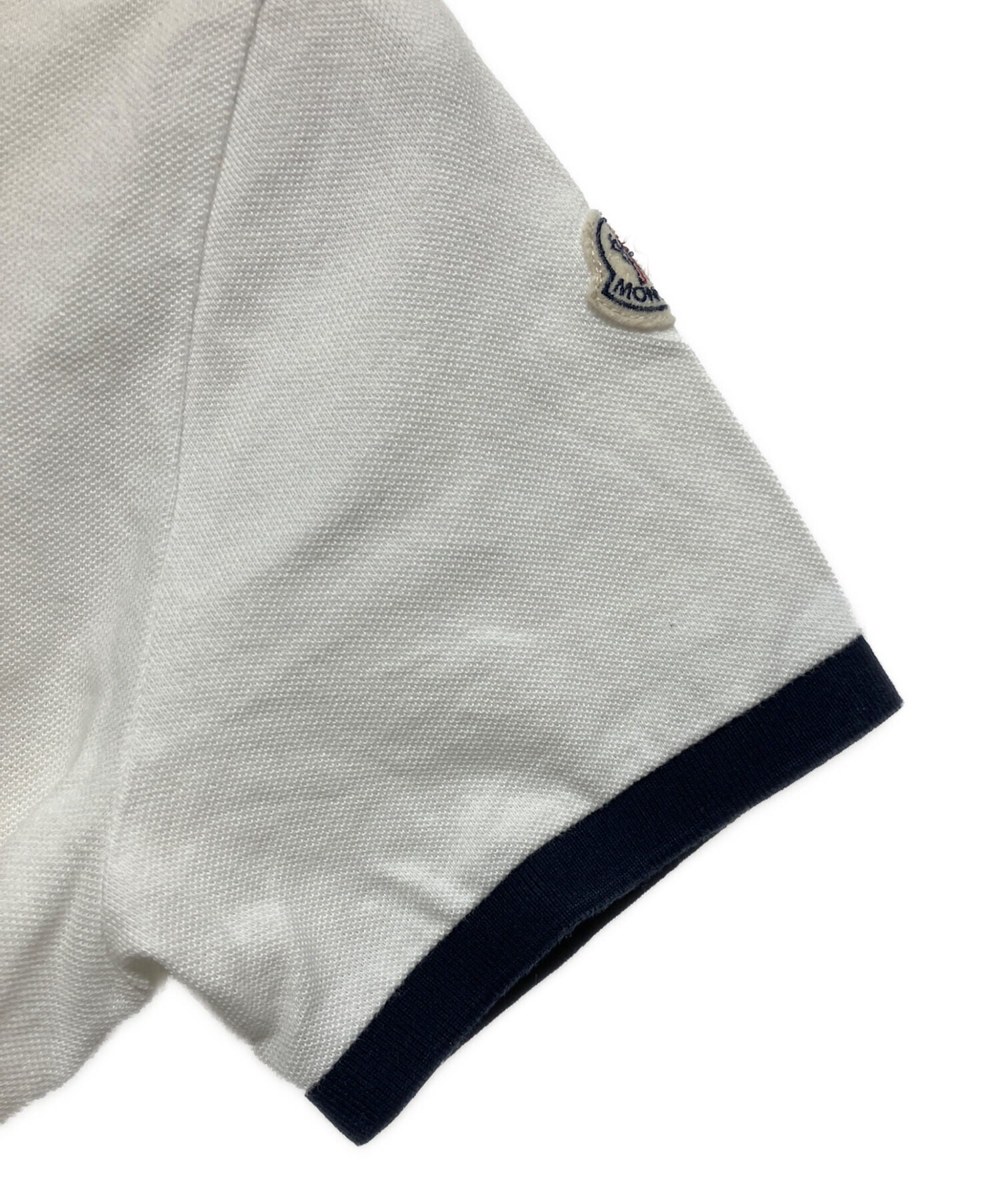 中古・古着通販】MONCLER (モンクレール) ポロシャツ ホワイト サイズ
