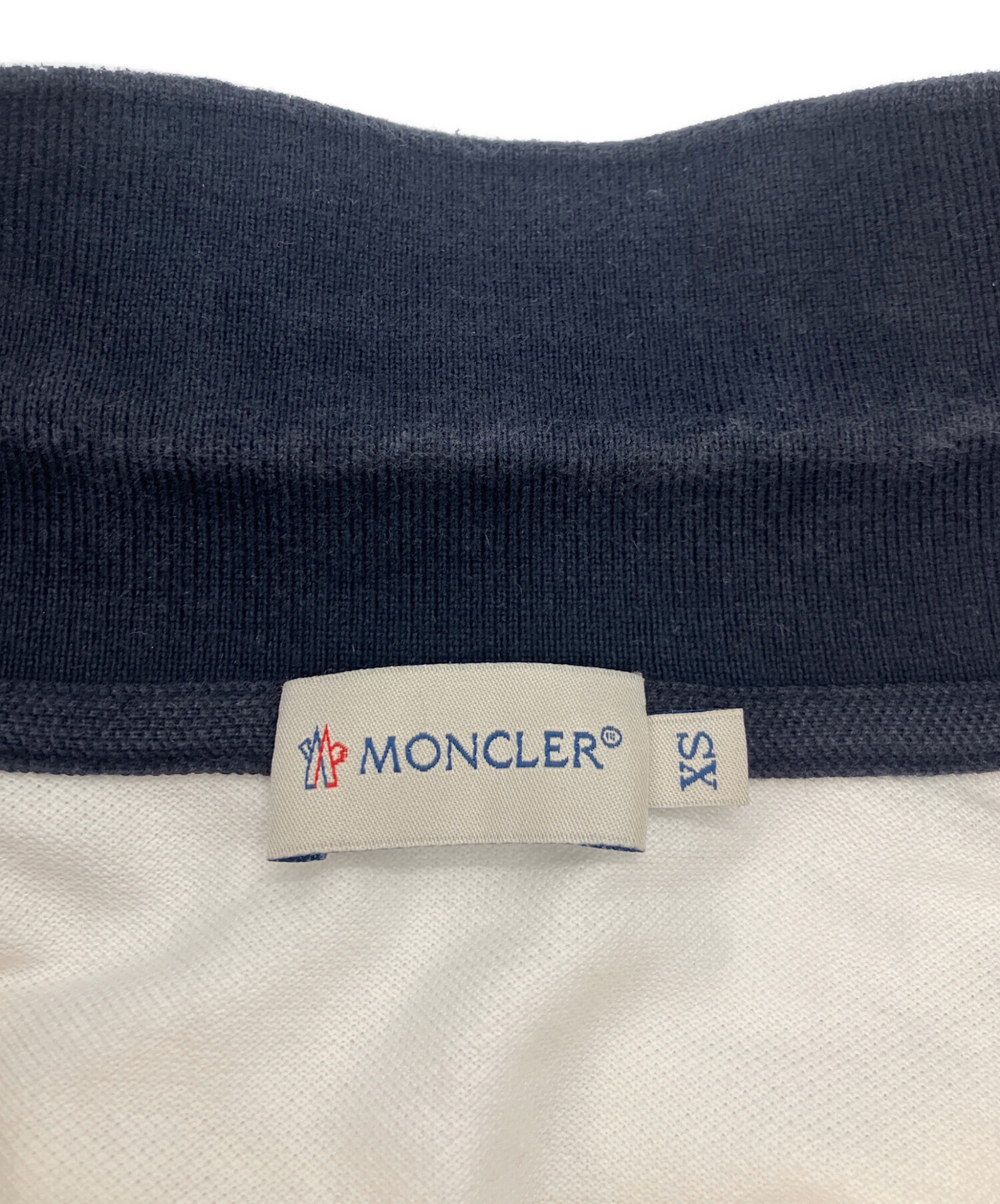 中古・古着通販】MONCLER (モンクレール) ポロシャツ ホワイト サイズ