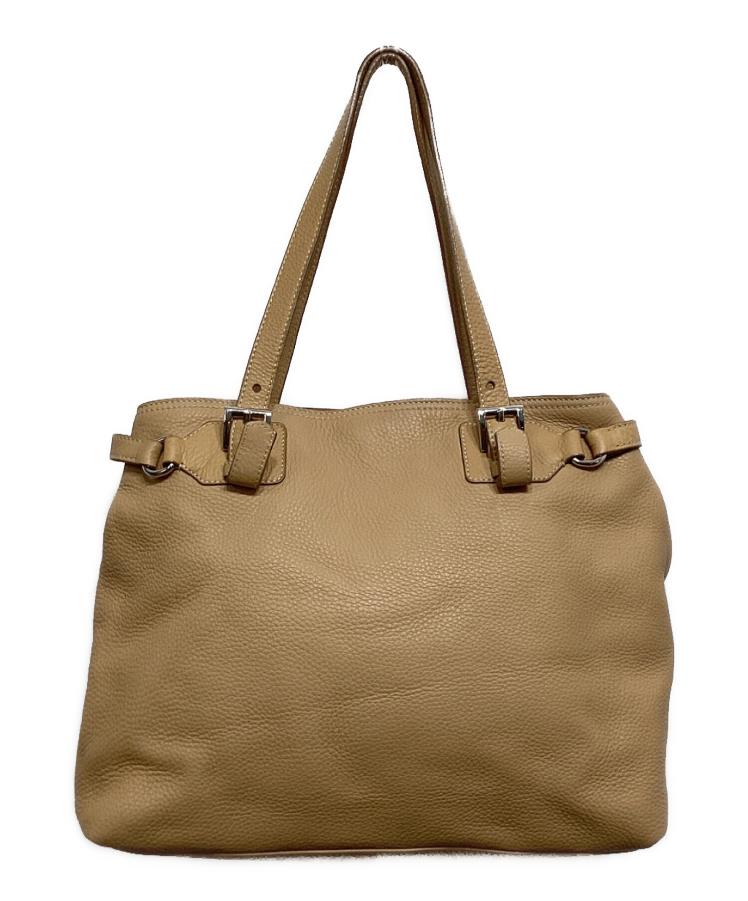 PRADA プラダ ヴィッテロダイノ レザー トートバッグ ベージュ 中古・古着通販】PRADA (プラダ) ヴィッテロ ダイノ トートバッグ