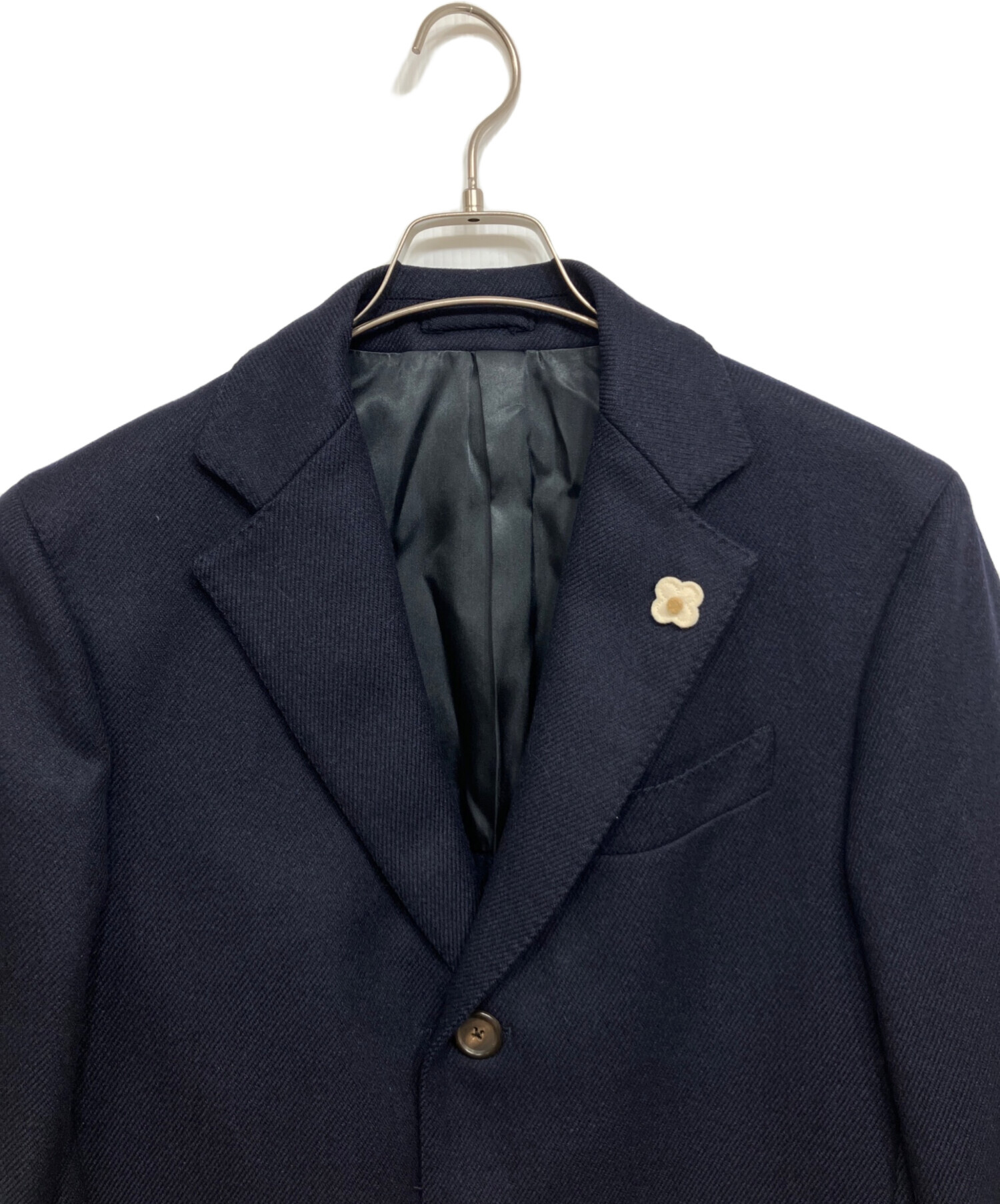 【未使用タグ付き✨XL】LARDINI チェスターコート　ウール縮絨　ネイビー 中古・古着通販】LARDINI (ラルディーニ) ウールカシミヤチェスター